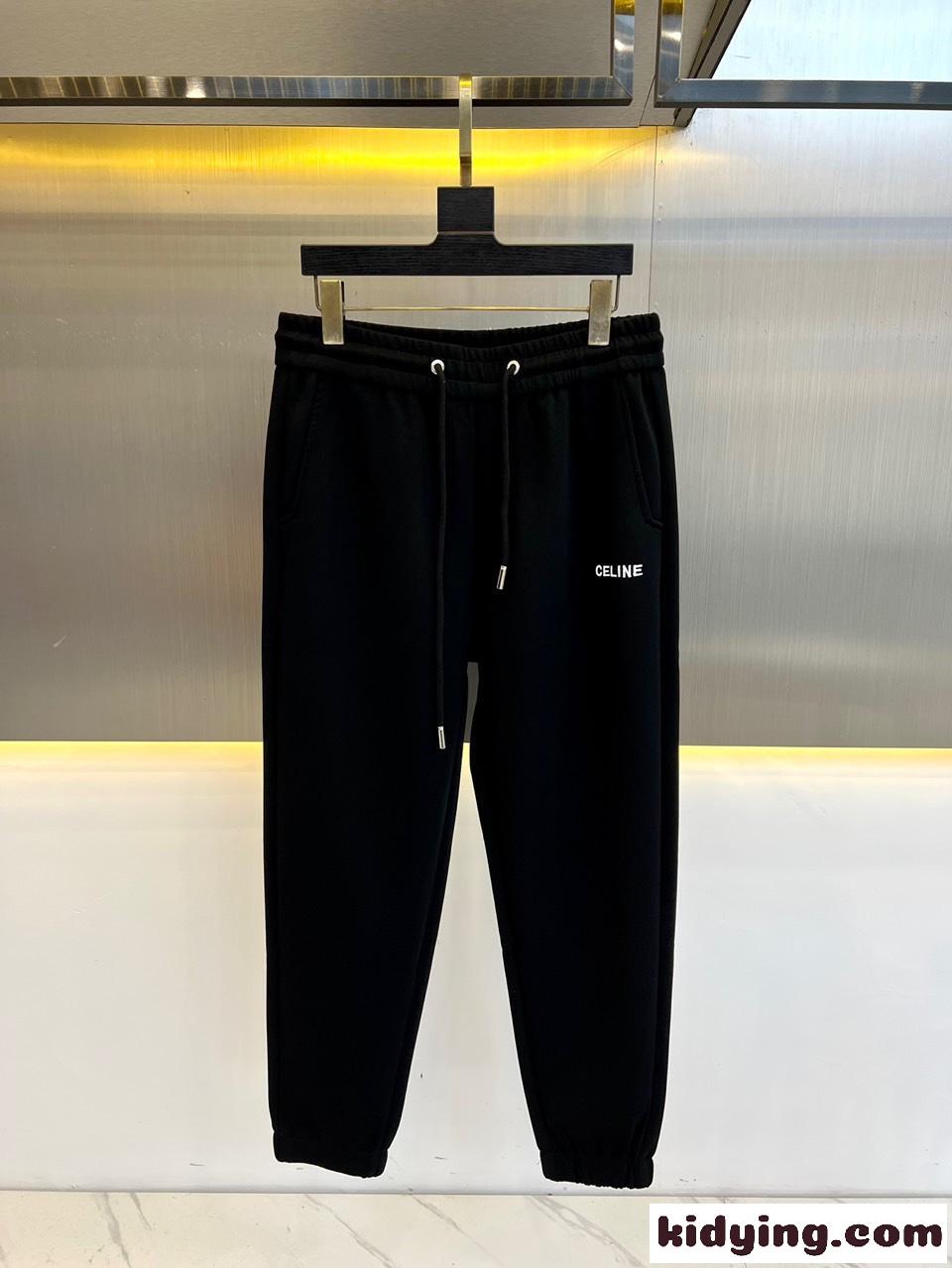 カジュアル ロゴ入り セリーヌ パンツ コピー コットン スウェットパンツ-0