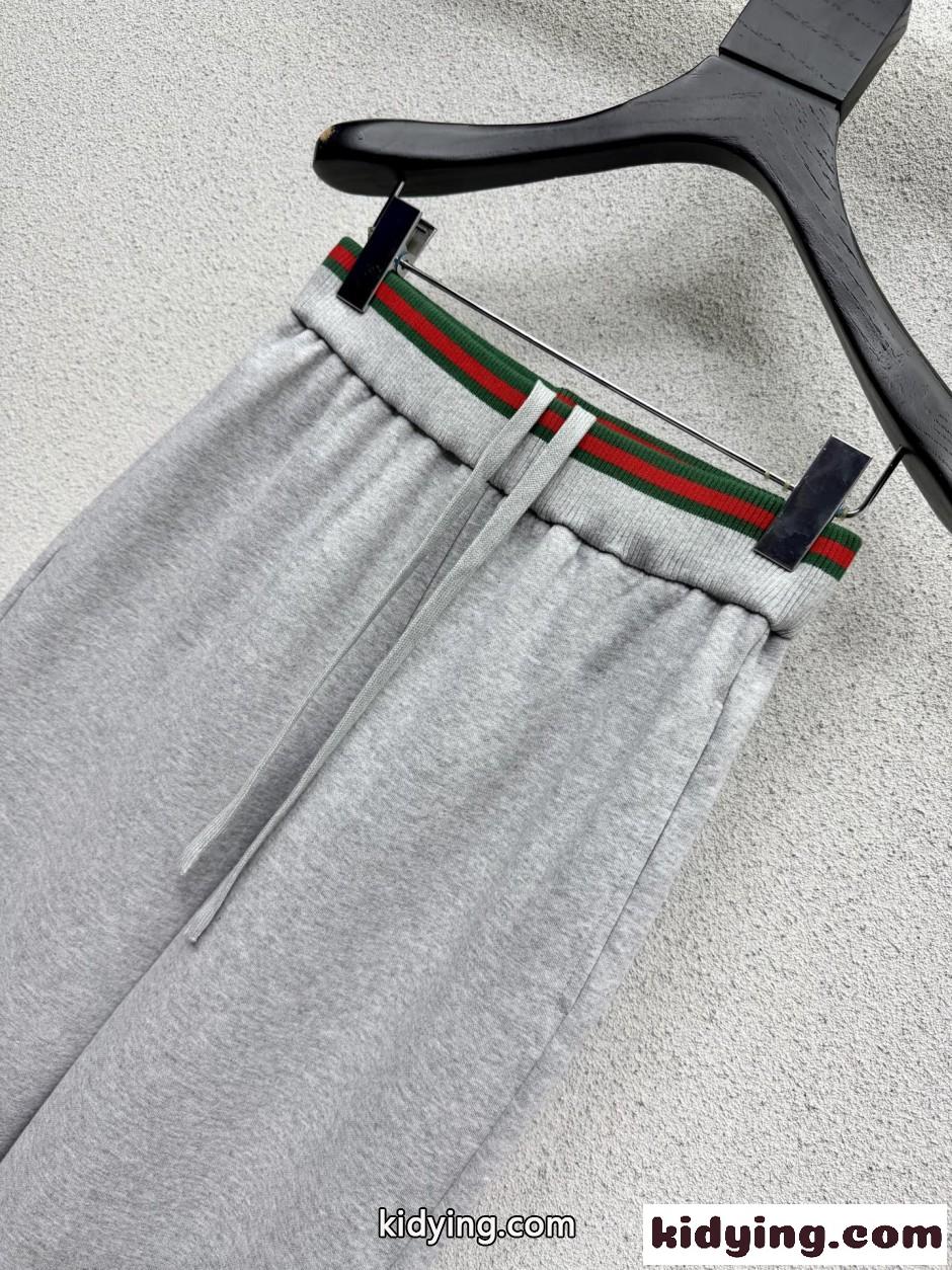 コットンジャージー レジャーパンツ グッチ パンツ コピー スウェットパンツ-1