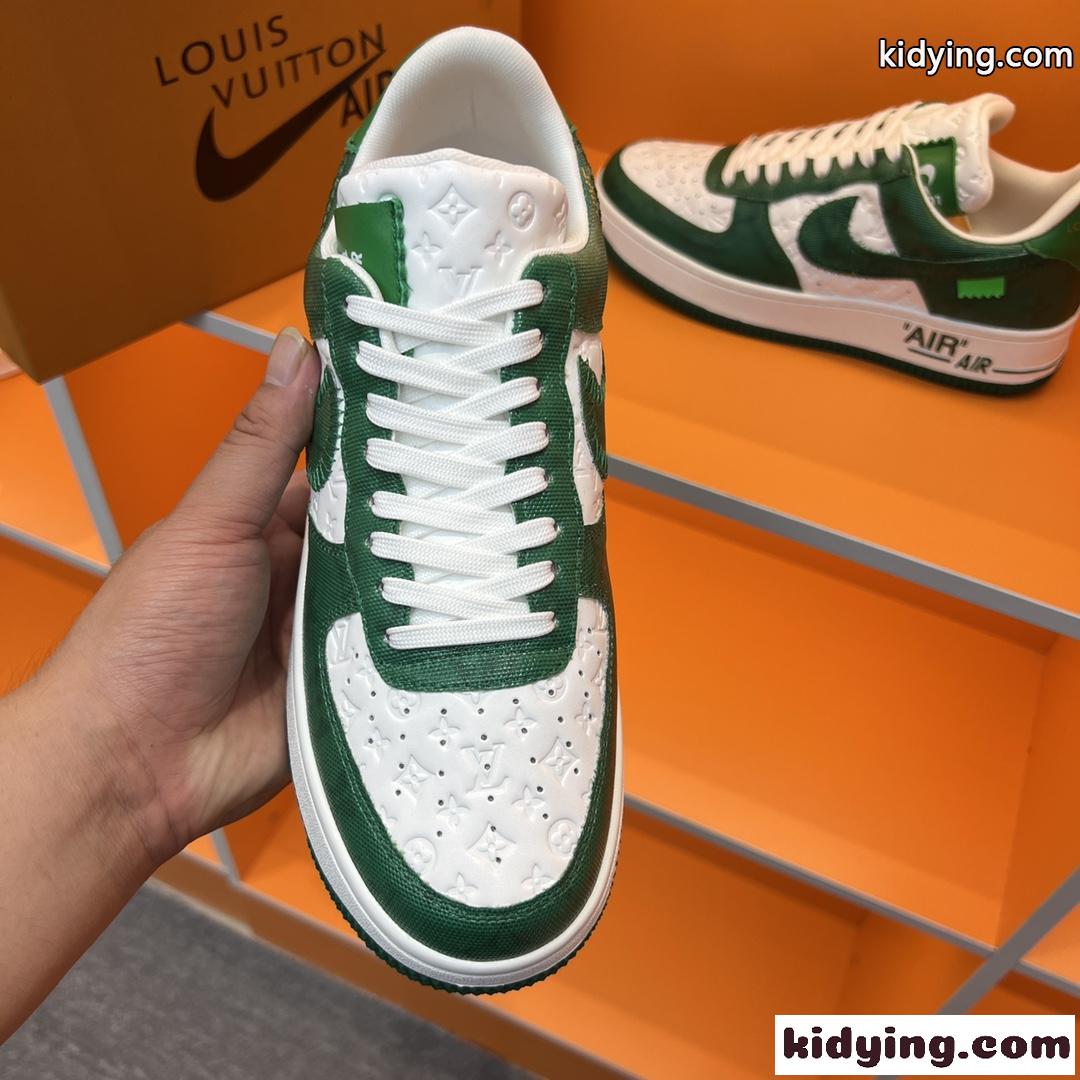 目立つ 配色 メンズ LV x OFF-WHITE x Nike オフホワイト スニーカー コピー 人気 カジュアル レースアップ-4