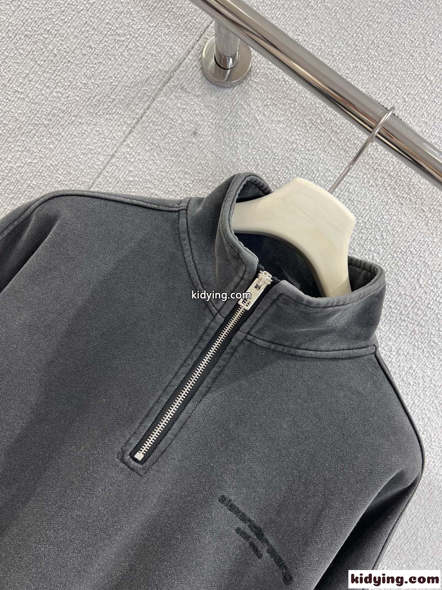お洒落 ハーフジップ スウェットシャツ アレキサンダーワング Tシャツ 偽物 ユニセックス-1