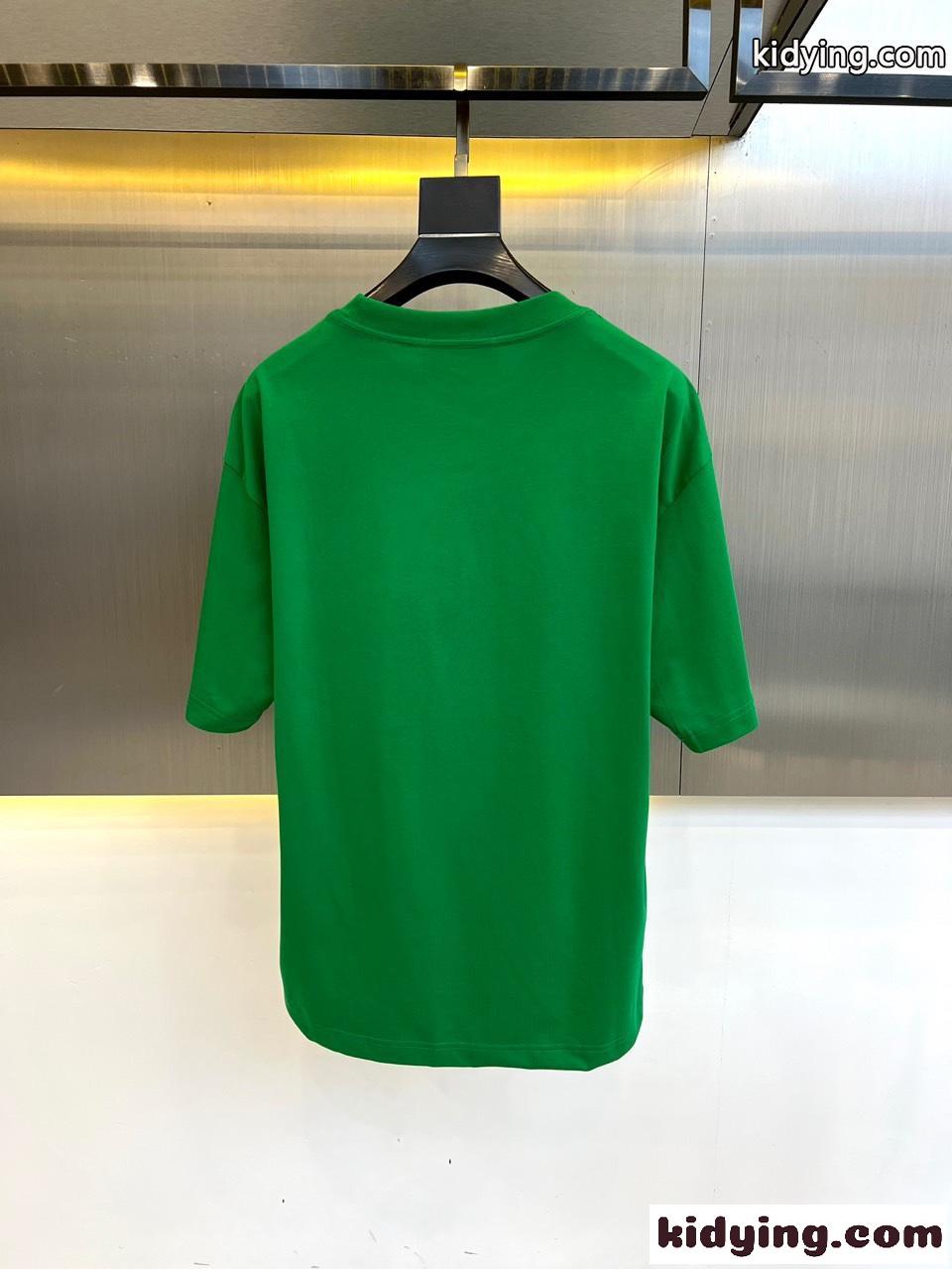 グッチ 半袖Tシャツ コピー 快適 コットン Tシャツ クルーネック グリーン-3