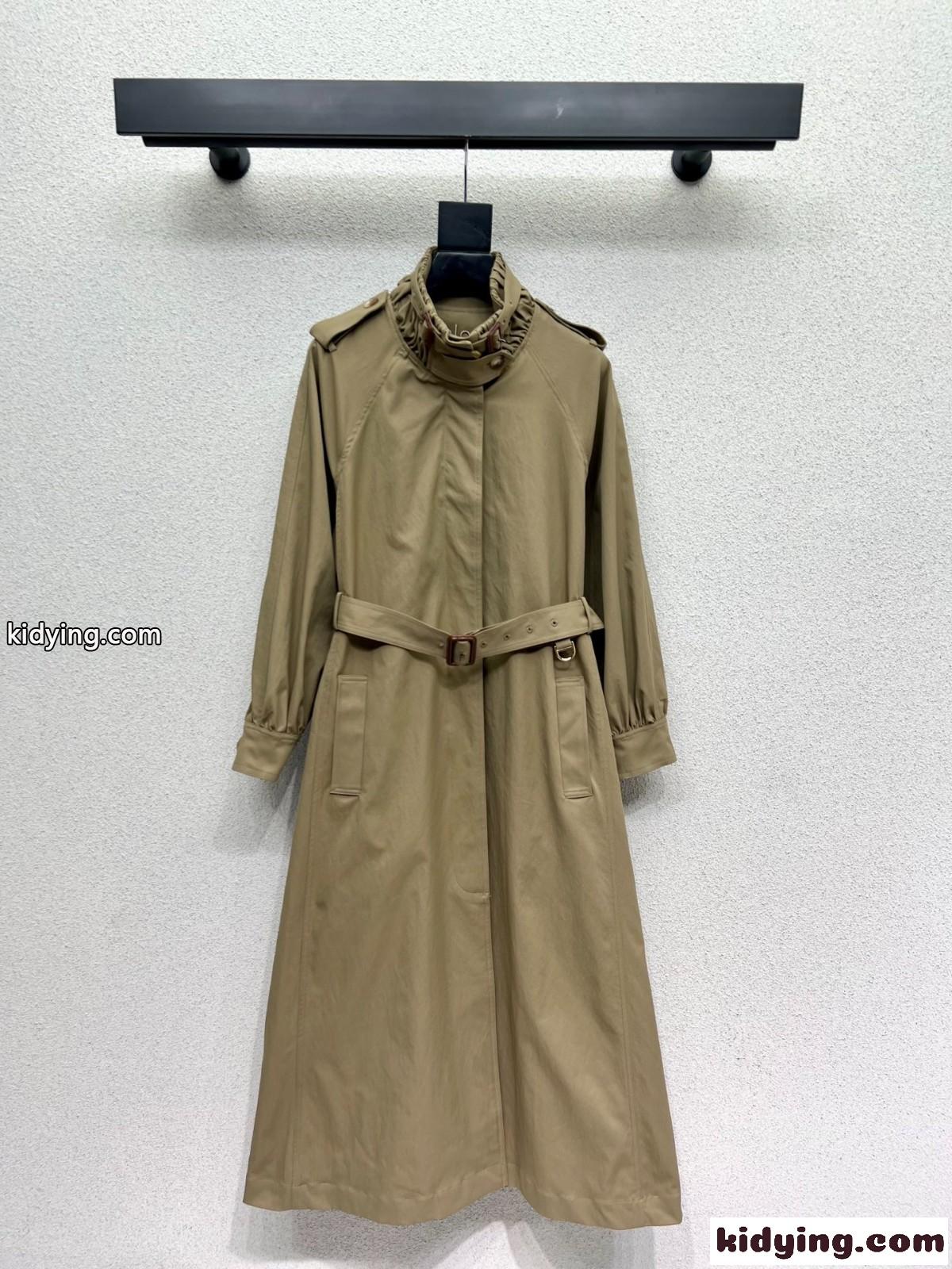 定番 レディース ロングトレンチコート クロエ ジャケット コピー カーキ-2