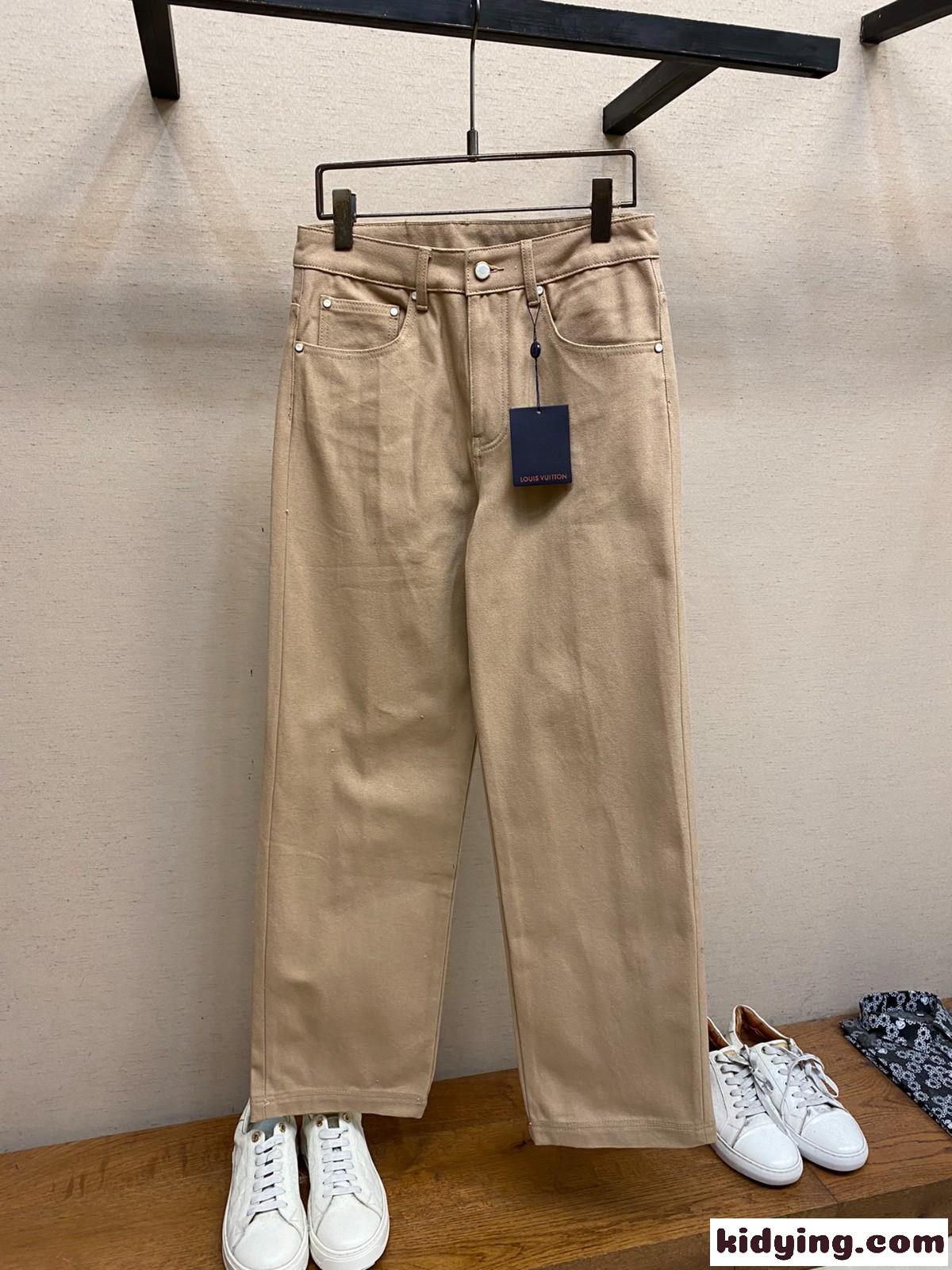 シンプル デニムワークウェアパンツ ルイヴィトン ジーンズ コピー メンズ-0