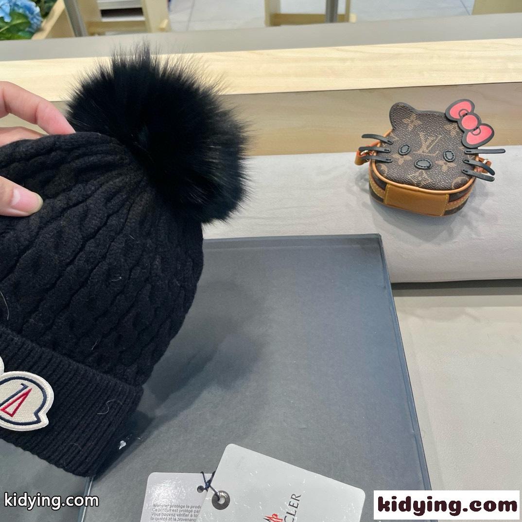 ポンポン付き ケーブル編み ニットキャップ モンクレール キャップ 偽物 ユニセックス-2
