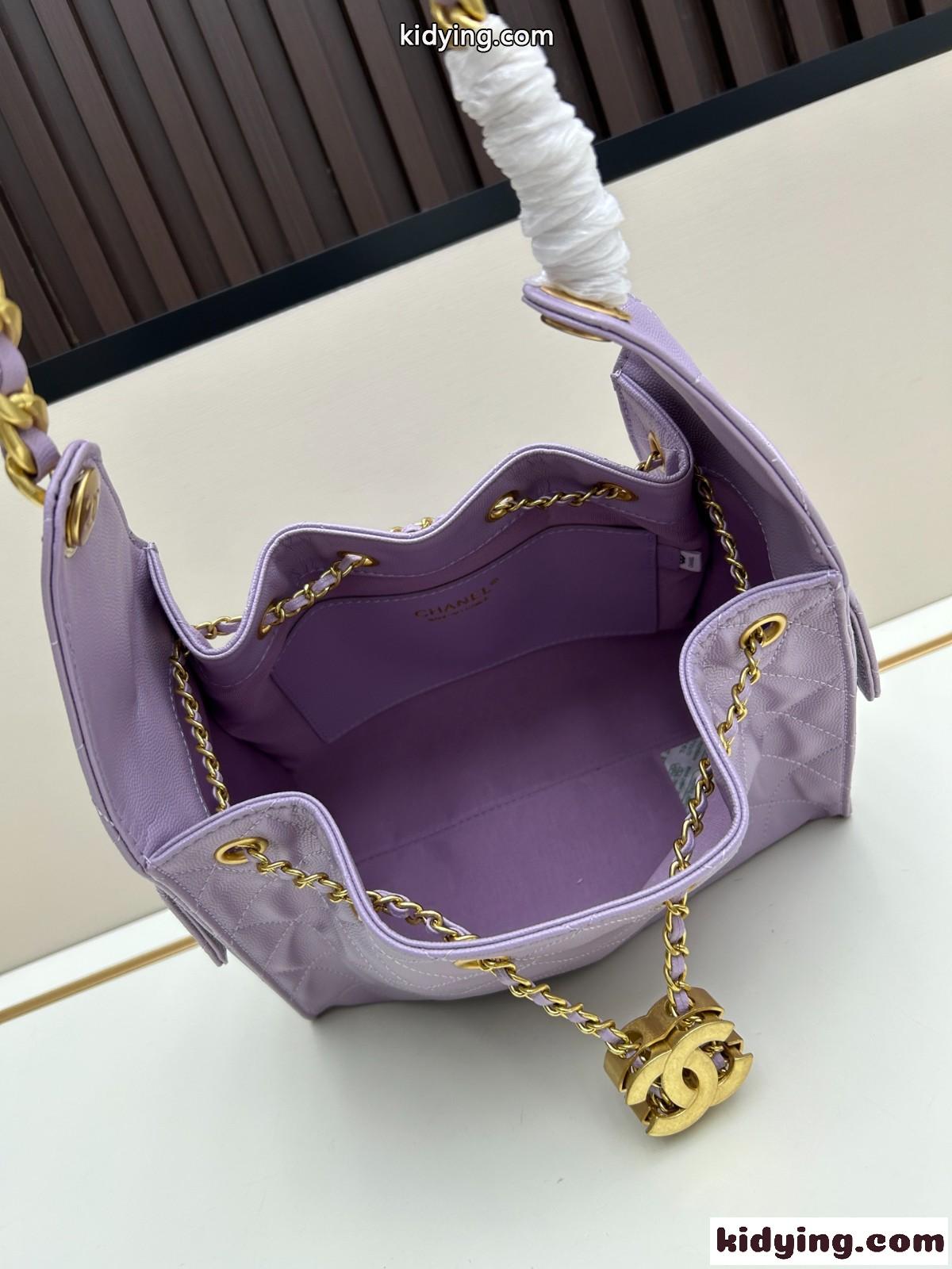 CHANEL25 ホーボーバッグ スモール シャネル バッグ コピー パープル-4