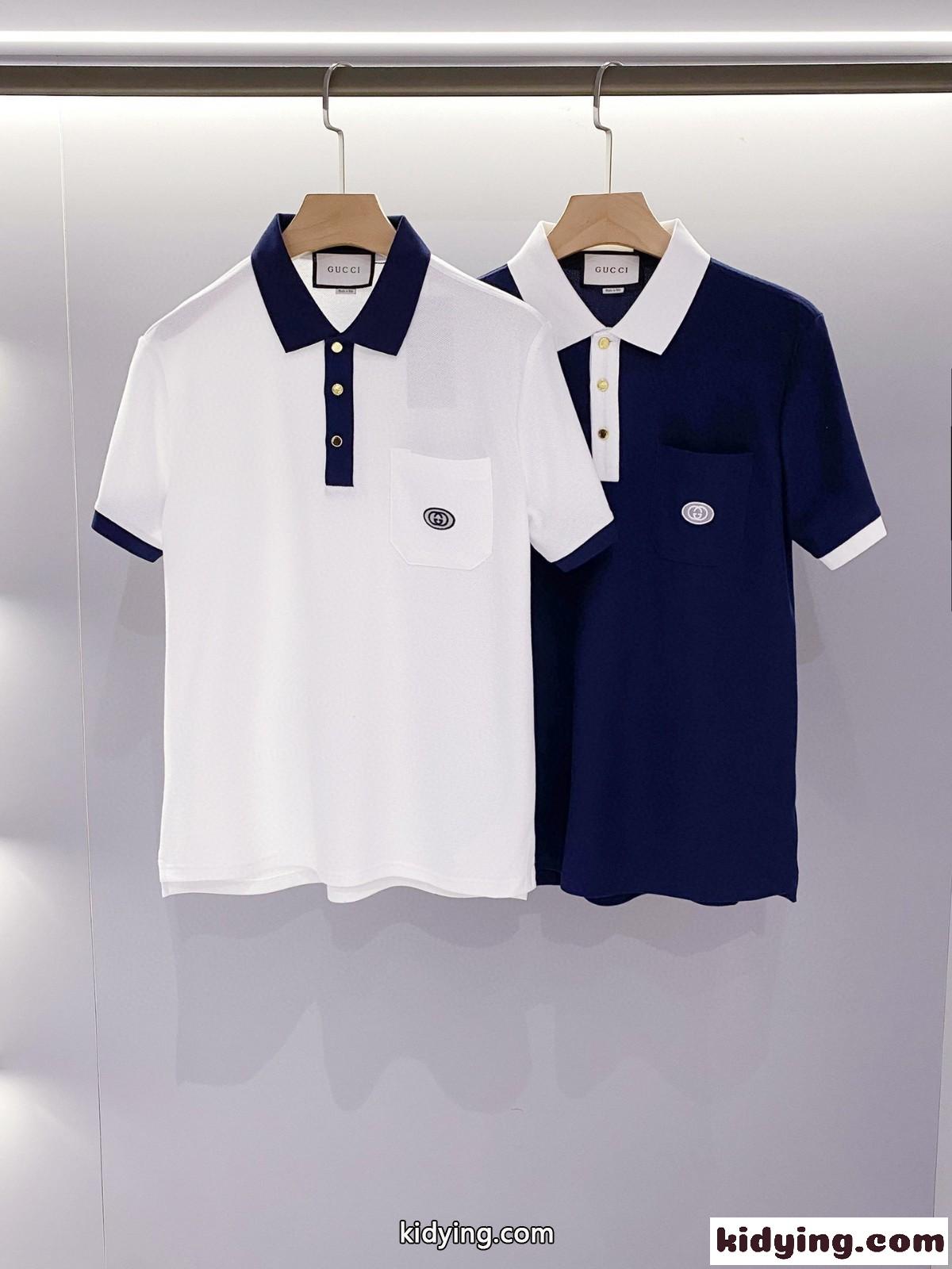 通気性抜群 メッシュ コットン ポロシャツ グッチ 半袖Tシャツ コピー カジュアル ビジネス-0
