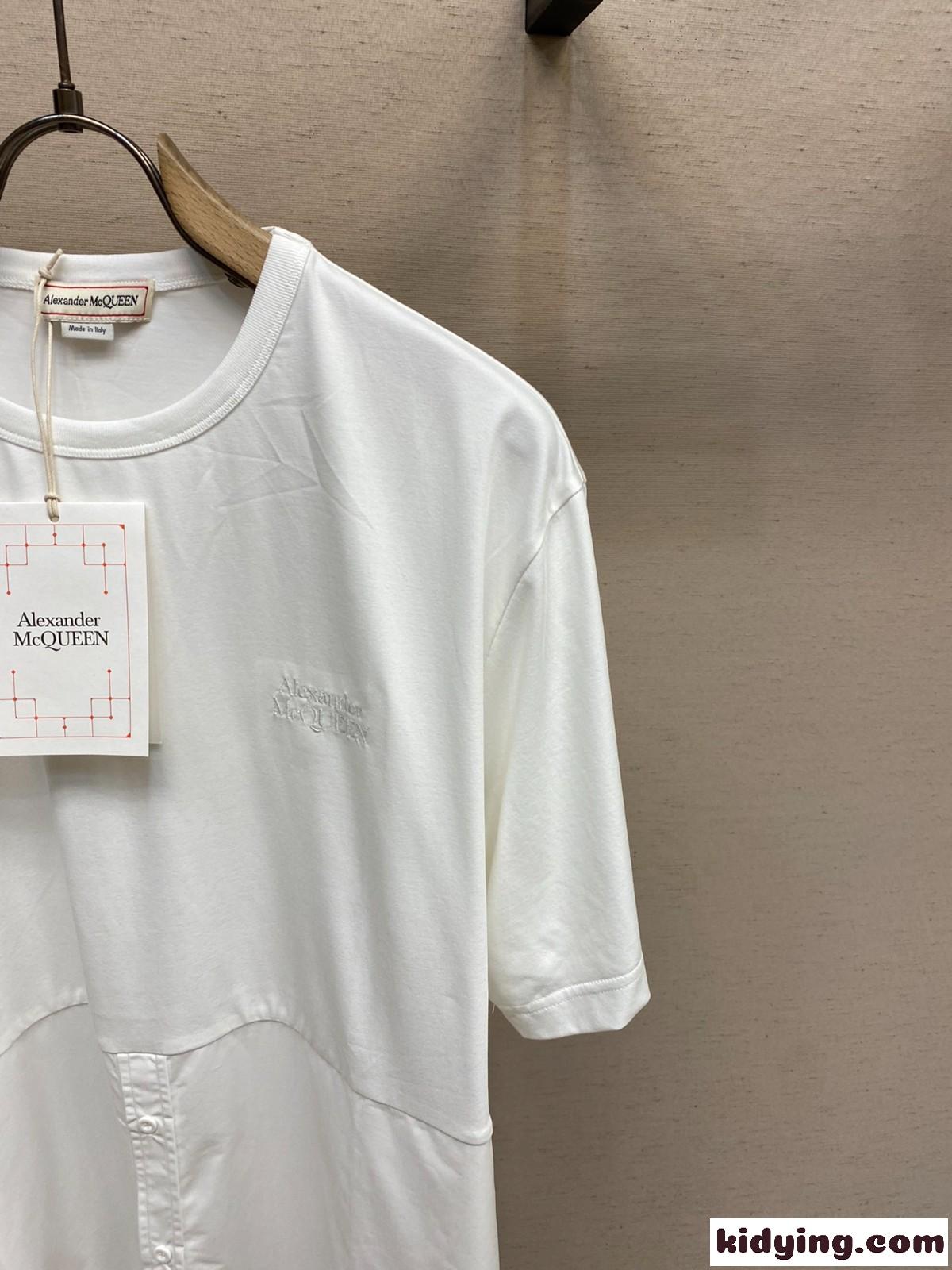 ハイブリッド 半袖Tシャツ アレキサンダー・マックイーン Tシャツ コピー オーバーサイズ-0