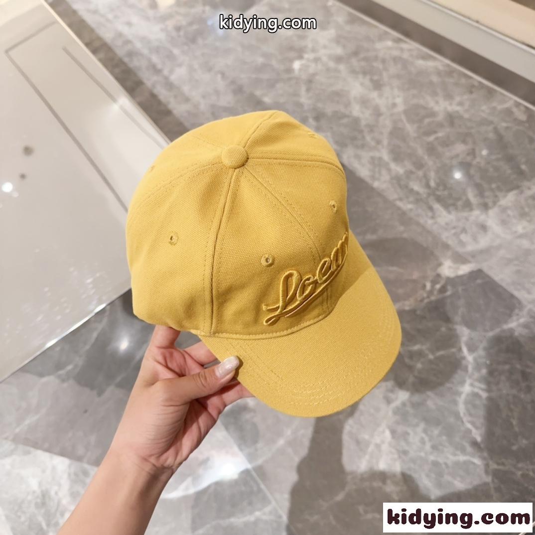 大人気 アナグラム刺繍入り ベースボールキャップ ロエベ キャップ コピー イエロー-3