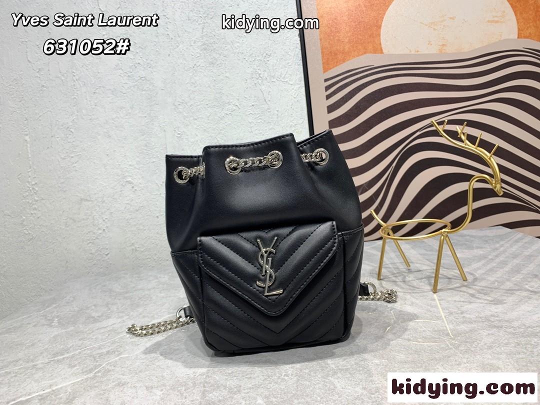 SAINT LAURENT ☆Joe バケットショルダーバッグ イヴ・サンローラン バッグ コピー ブラック-0