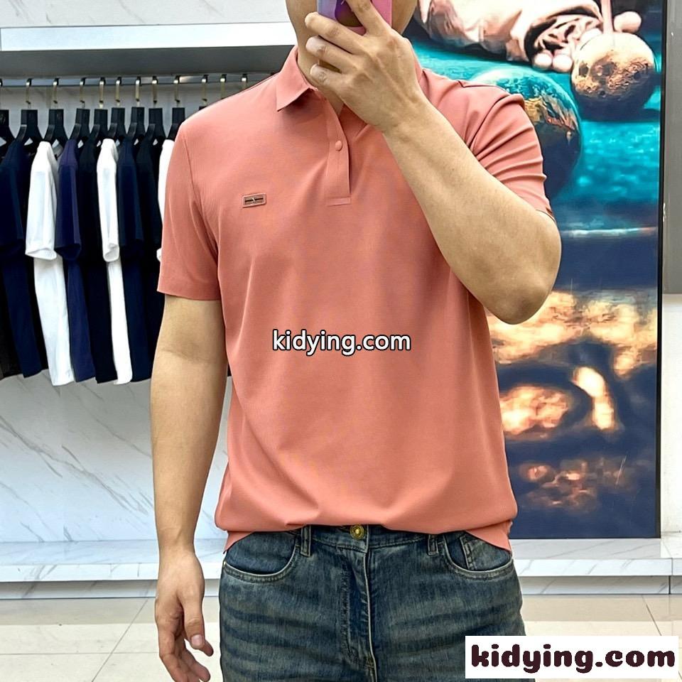 シンプル カジュアル 半袖 ポロシャツ エルメネジルド・ゼニア 半袖Tシャツ コピー-4
