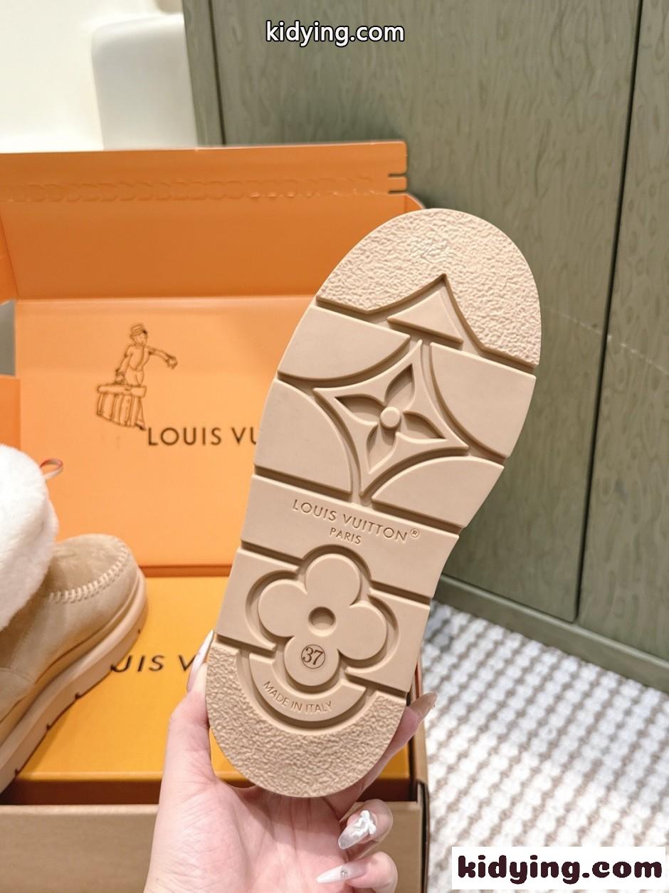 LV SKI コルティナ アンクルブーツ ルイ・ヴィトン ブーツ スーパーコピー ベージュ-4