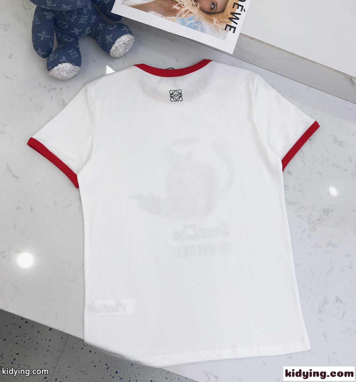 おしゃれ アップルプリント スリム 快適 ロエベ tシャツ コピー 半袖 クルーネック レディース-3