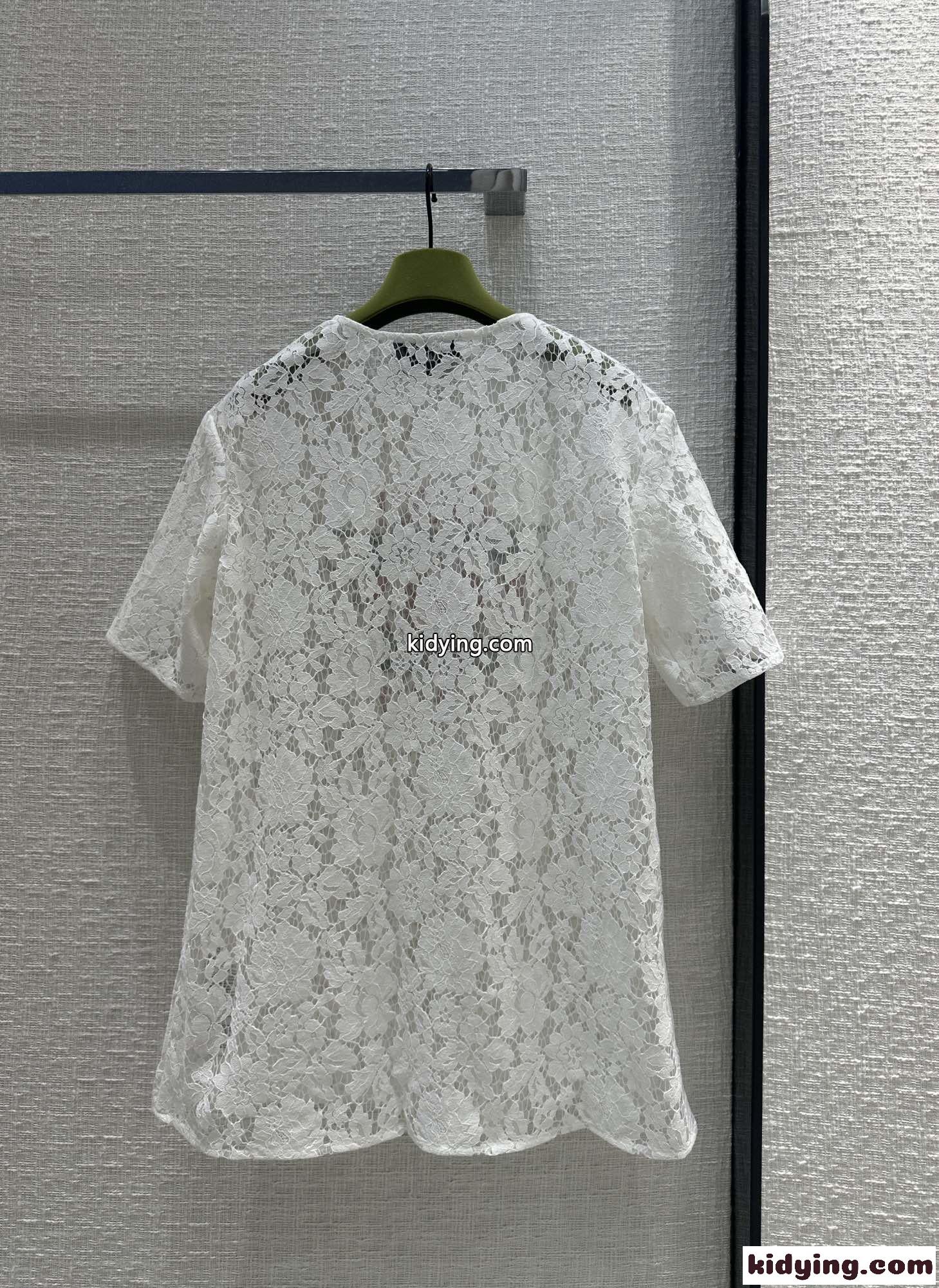 GUCCIプリント フローラル レース トップ グッチ Tシャツ コピー ホワイト-5