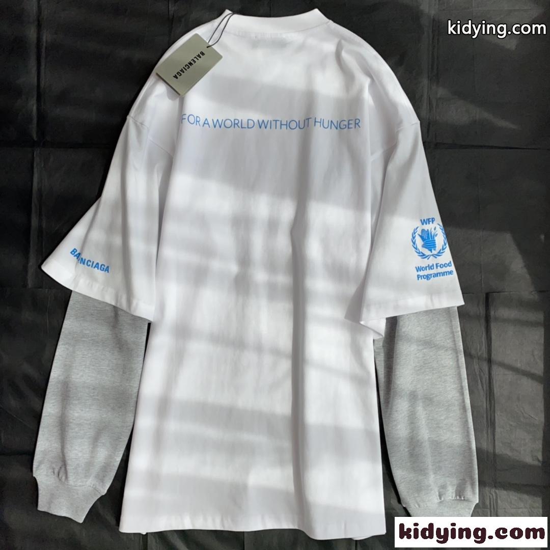 カジュアル 合わせやすい バレンシアガ tシャツ コピー お洒落 レイヤード 長袖 クルーネック-1