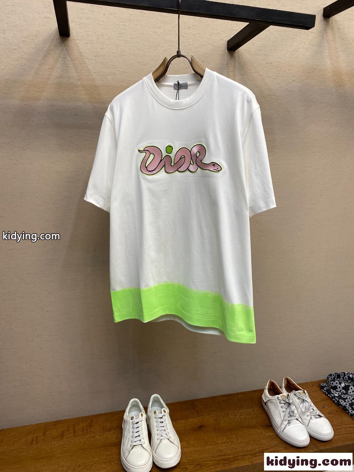 DIOR AND KAWS Tシャツ クリスチャン・ディオール Tシャツ コピー ホワイト-0
