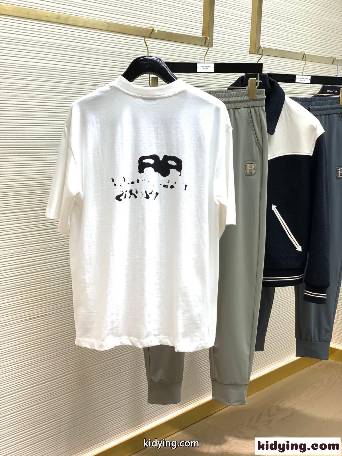 人気 カジュアル HAND DRAWN BB ICON 半袖Tシャツ バレンシアガ Tシャツ コピー ホワイト-3