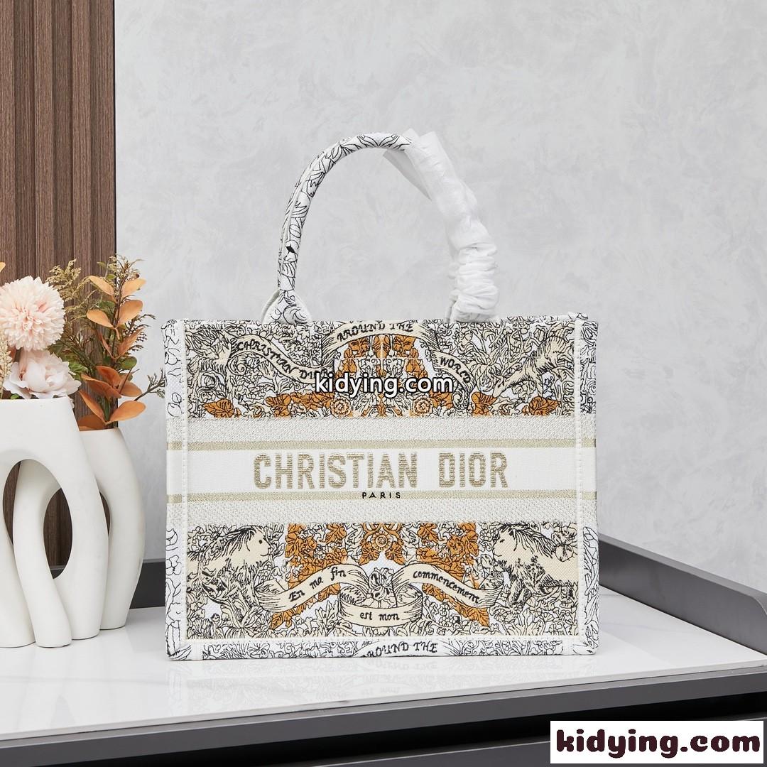 ミディアム Dior Around the World エンブロイダリー ブックトート クリスチャン・ディオール バッグ コピー-1
