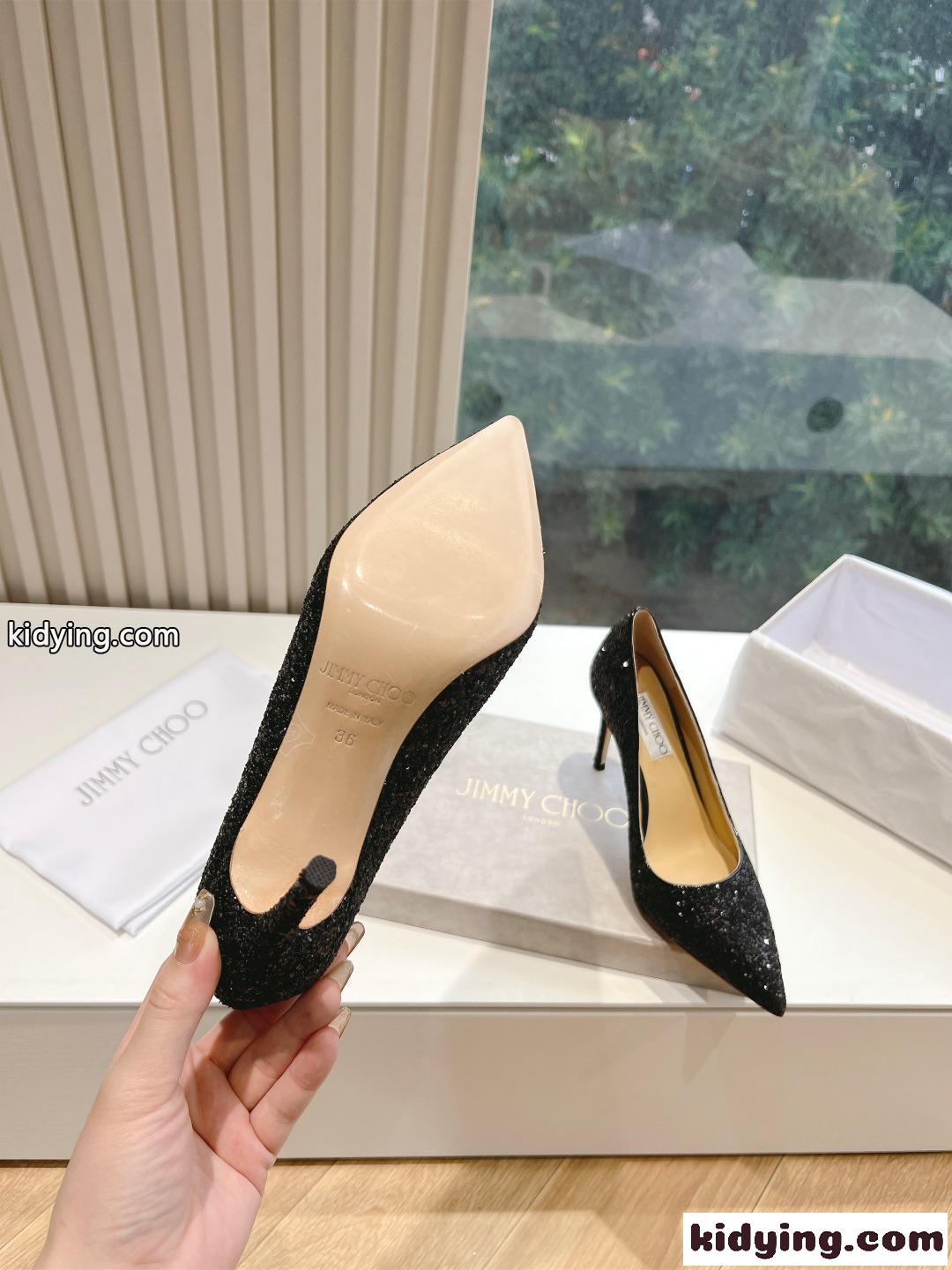 美人度アップ 人気 ピンヒールパンプス ジミーチュウ パンプス スーパーコピー ブラック-4
