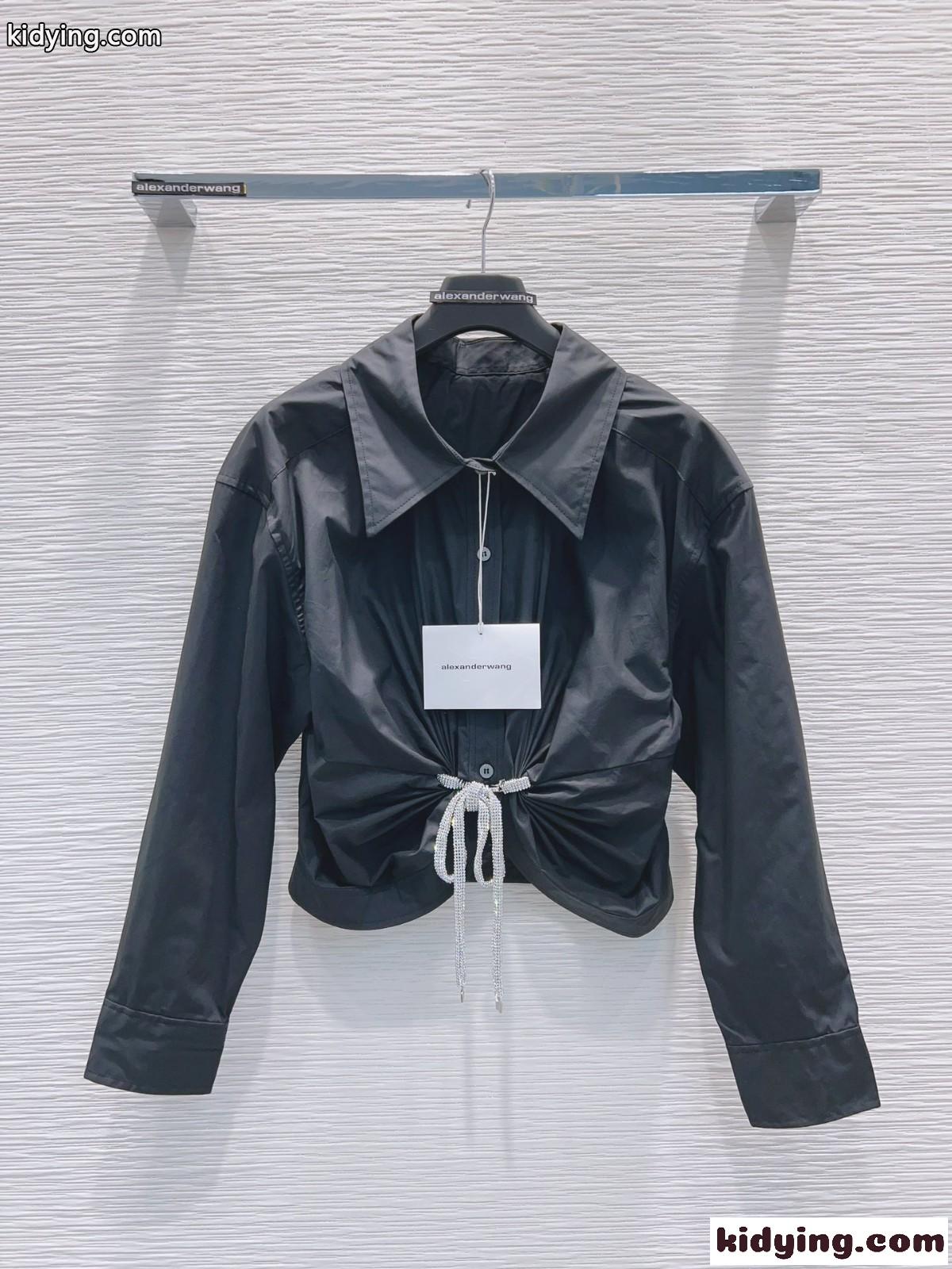 人気 フェミニン クロップド丈 アレキサンダーワング シャツ コピー 長袖 トップス-0