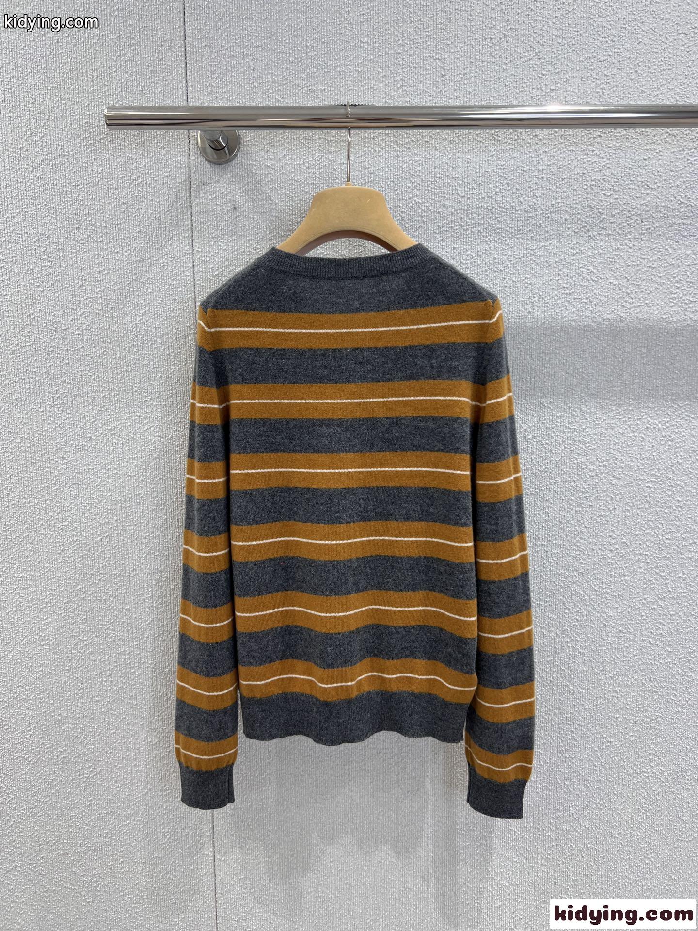 定番 カジュアル カシミヤ ボーダーカーディガン ミュウミュウ ニット コピー-1