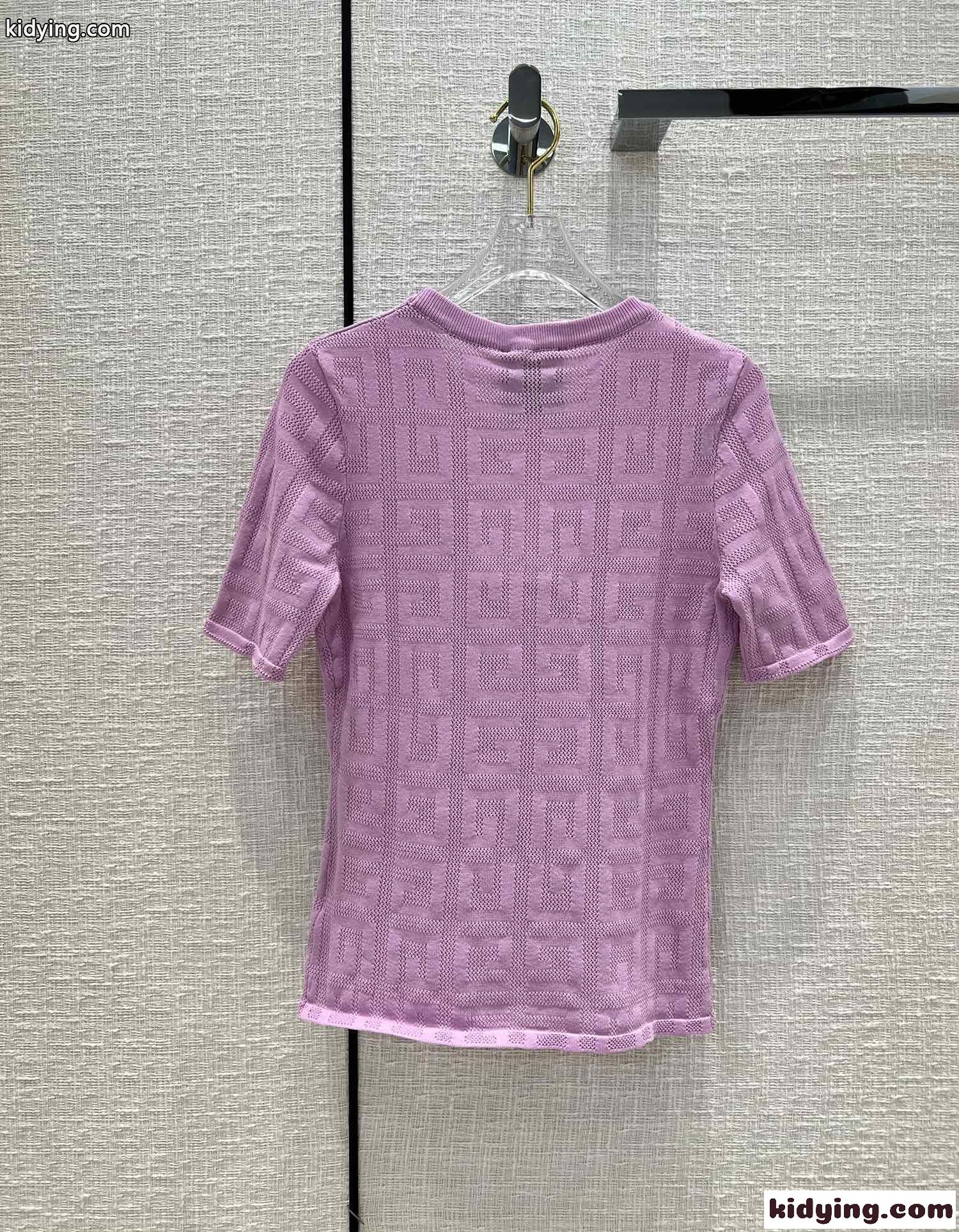 春夏 人気 ニット トップス 半袖 ジバンシィ Tシャツ コピー レディース 着心地いい クールネック 無地 カットソー-4