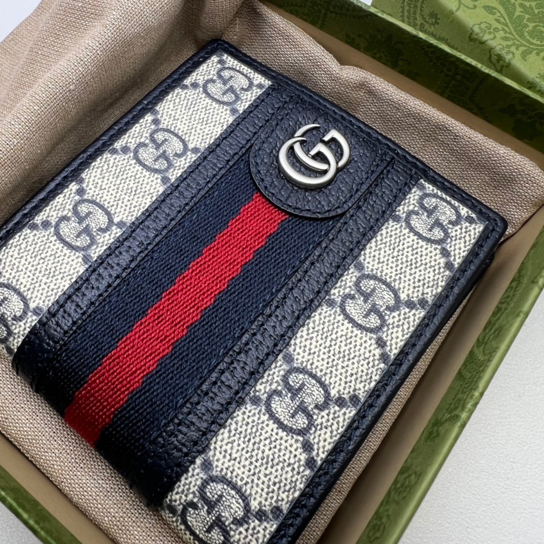 オフィディア ダブルG ウェブ 二つ折りウォレット グッチ 財布 コピー 597606-2