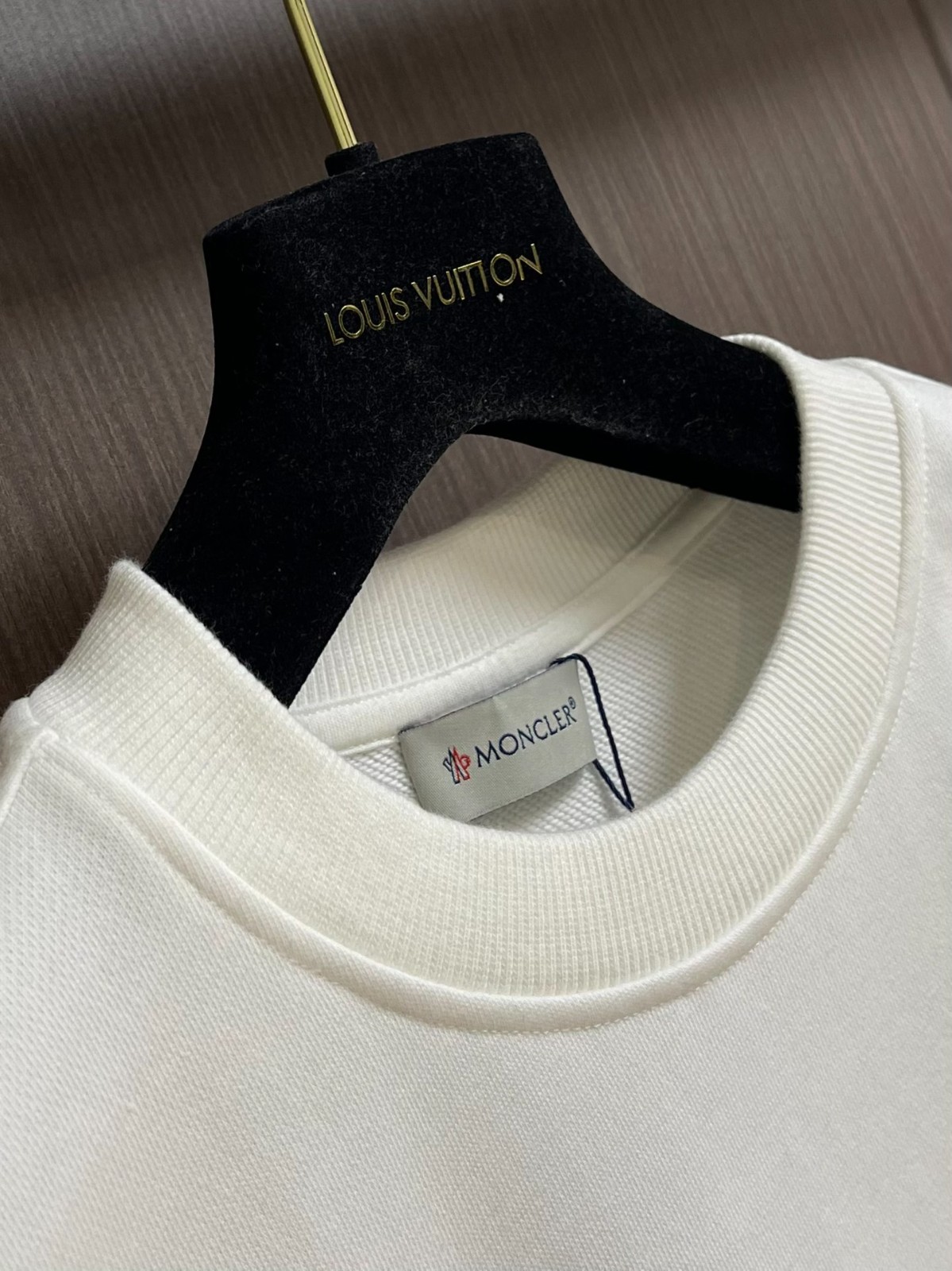 カジュアル ロゴ入り コットン スウェットシャツ モンクレール Tシャツ コピー ホワイト-3