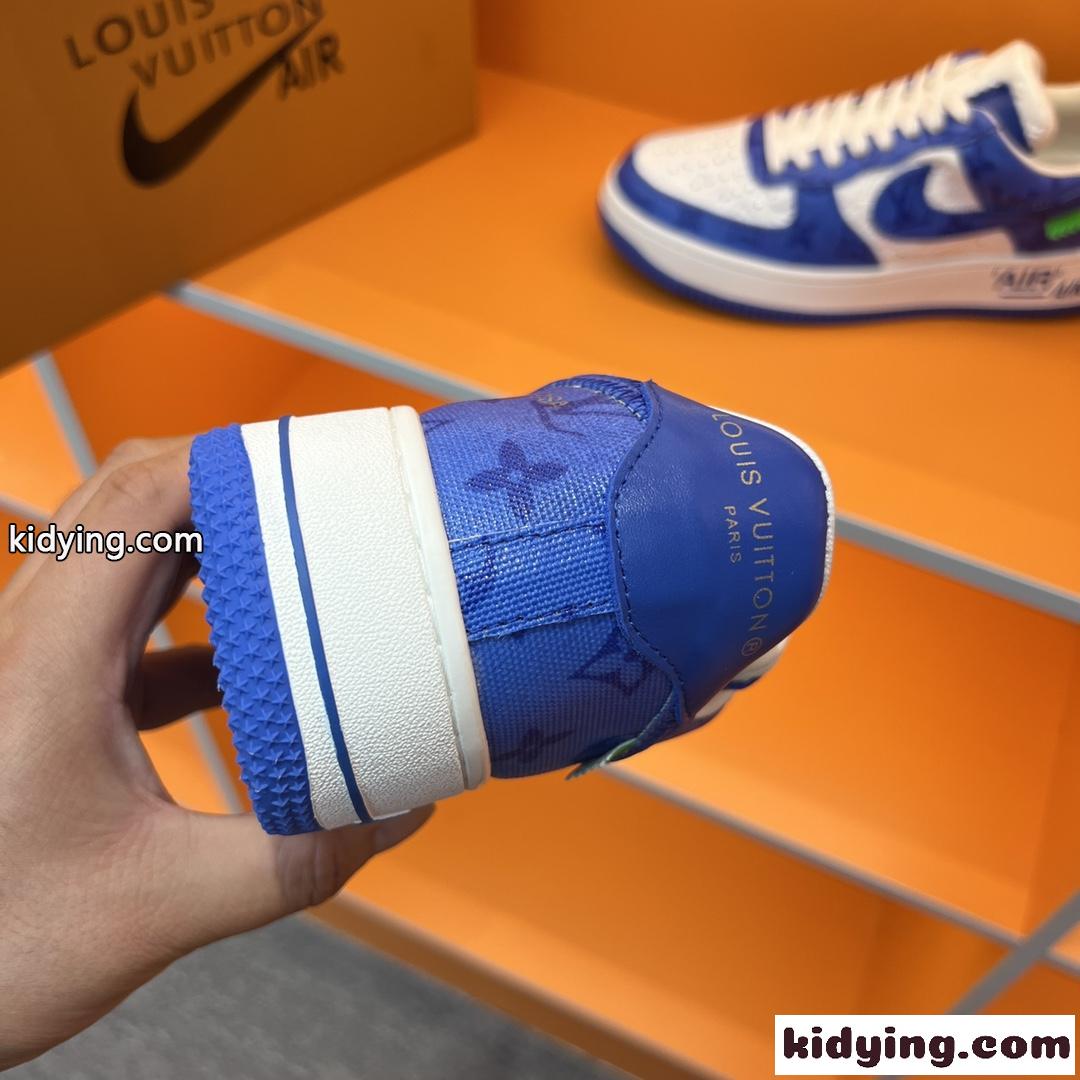 LV x OFF-WHITE x Nike おしゃれ 人気 レースアップ 配色 オフホワイト スニーカー コピー メンズ 靴-4