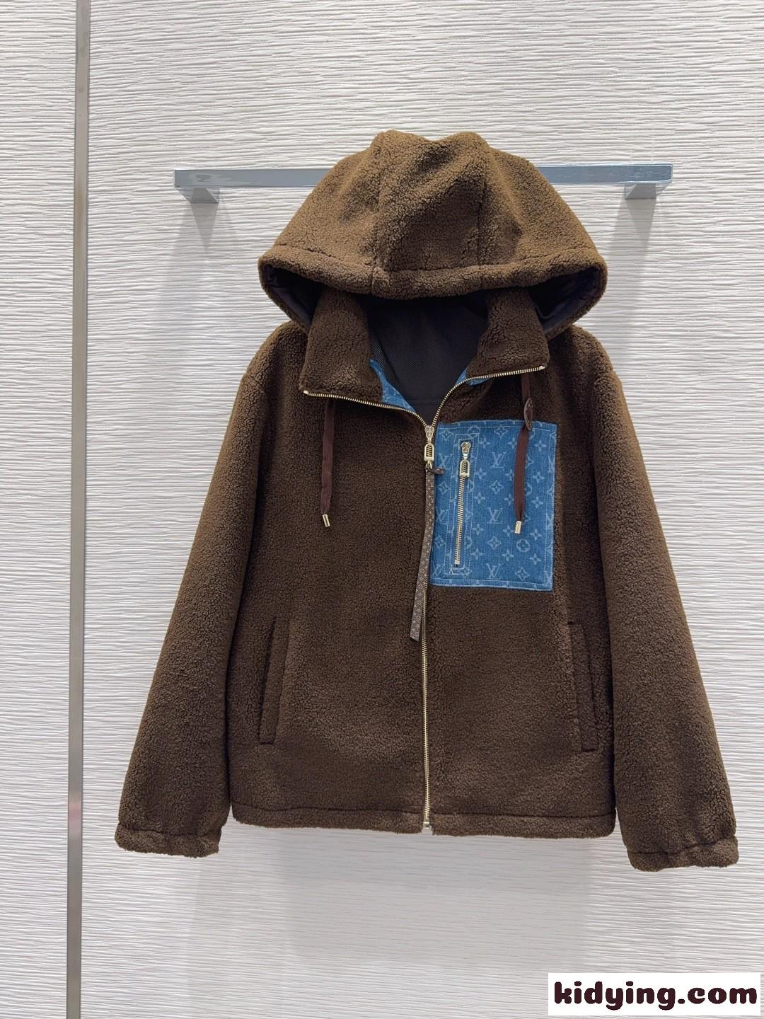 モノグラムアクセント フリースジャケット ルイ・ヴィトン ジャケット コピー ブラウン-0