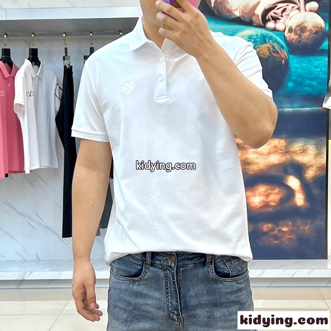 洗練された 上品 半袖 ポロシャツ エルメネジルド・ゼニア Tシャツ コピー ホワイト-2