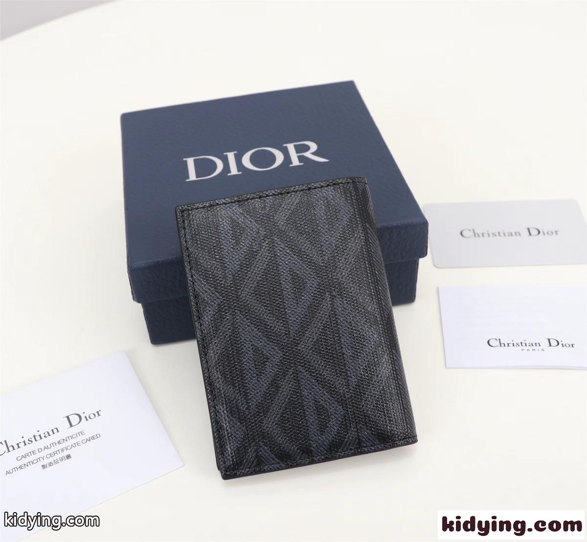 CD Diamond キャンバス 2つ折りカードホルダー クリスチャン・ディオール 財布 コピー-1