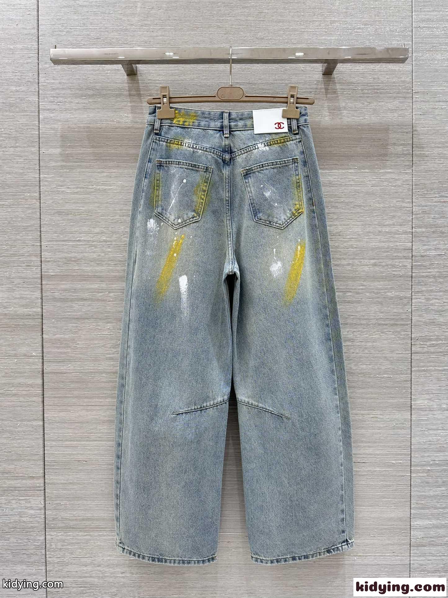 カジュアル ワイドデニムパンツ シャネル ジーンズ コピー 合わせやすい-4