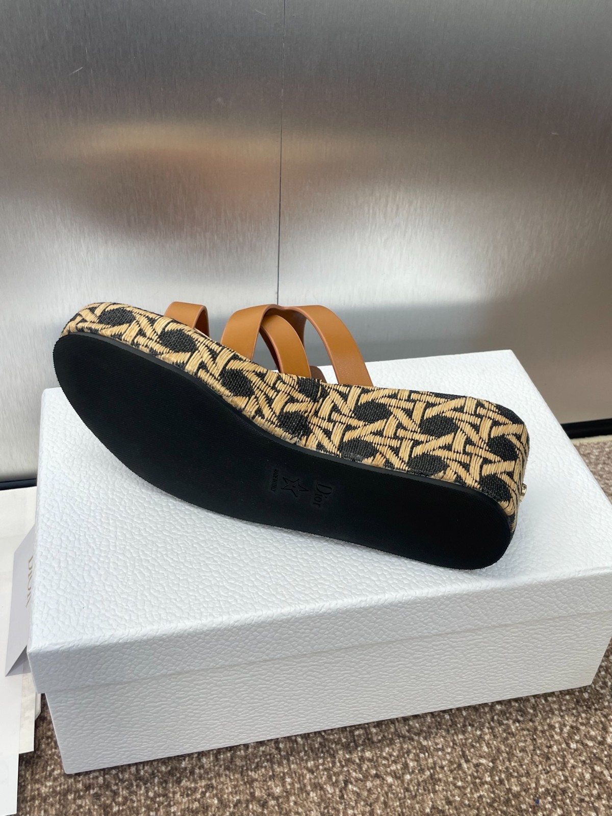 LAmazone Dior ウェッジスライド ディオール サンダル スーパーコピー ブラウン-3