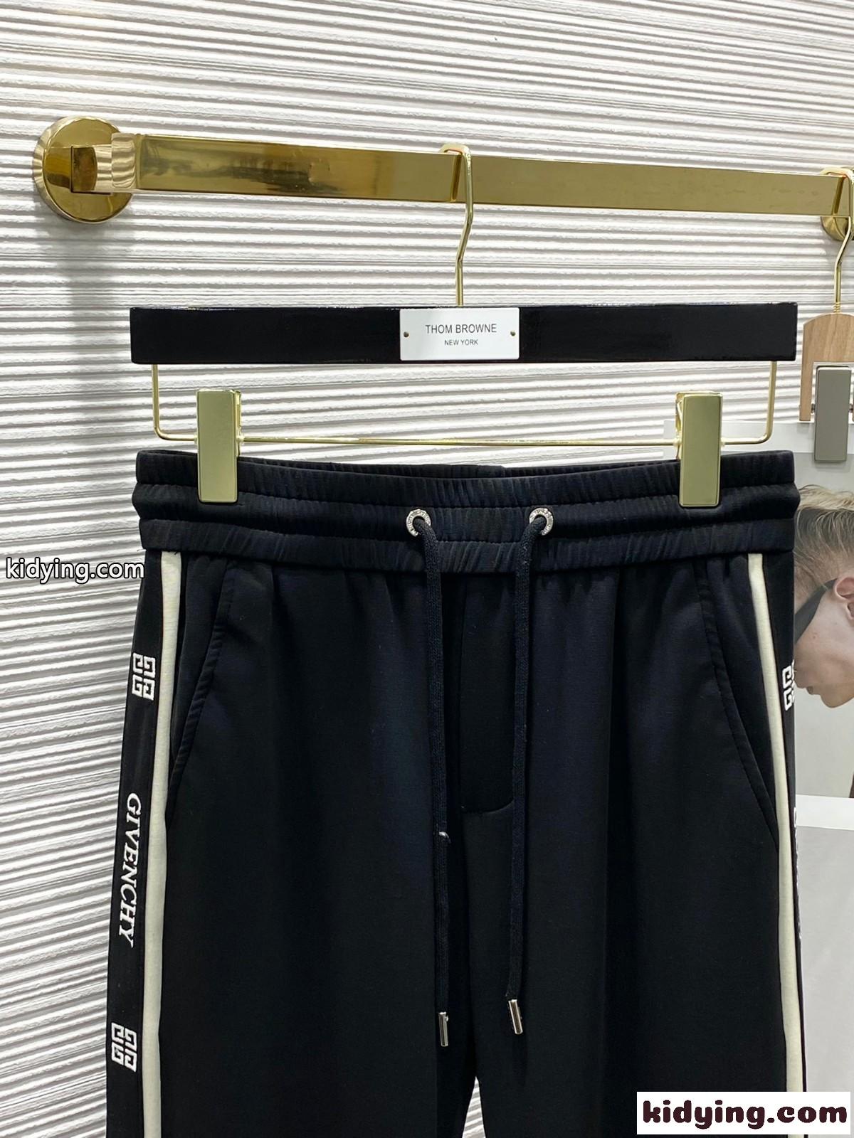 カジュアル おしゃれ ロゴ  サイド バンド ジバンシィ パンツ 偽物 メンズ-0