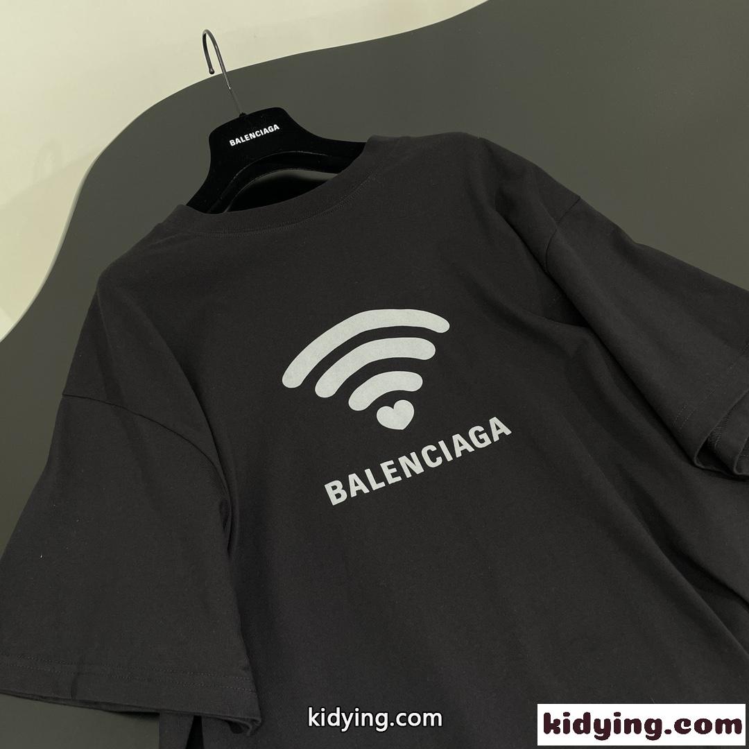 カジュアル バレンシアガ 半袖Tシャツ コピー オーバーサイズ Tシャツ ユニセックス ブラック-2