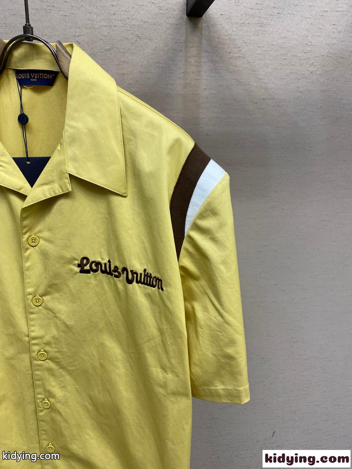 エンブロイダード ショートスリーブ ボウリングシャツ ルイ・ヴィトン シャツ コピー-0