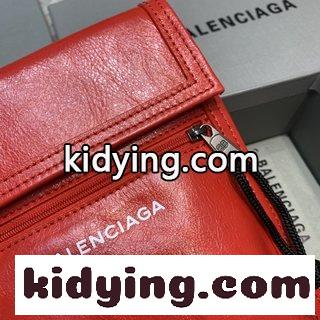 パリの携帯電話のバッグ オリジナルの輸入皺の皮は ロゴの皮ひもを数回温めると 内側両面に文字を刻むロゴ バレンシアガ バック 可愛いコピー-4