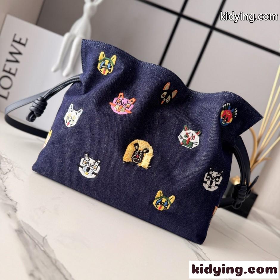 LOEWE x Louis Wain ロエベ フラメンコ クラッチ スーパーコピー デニム-0