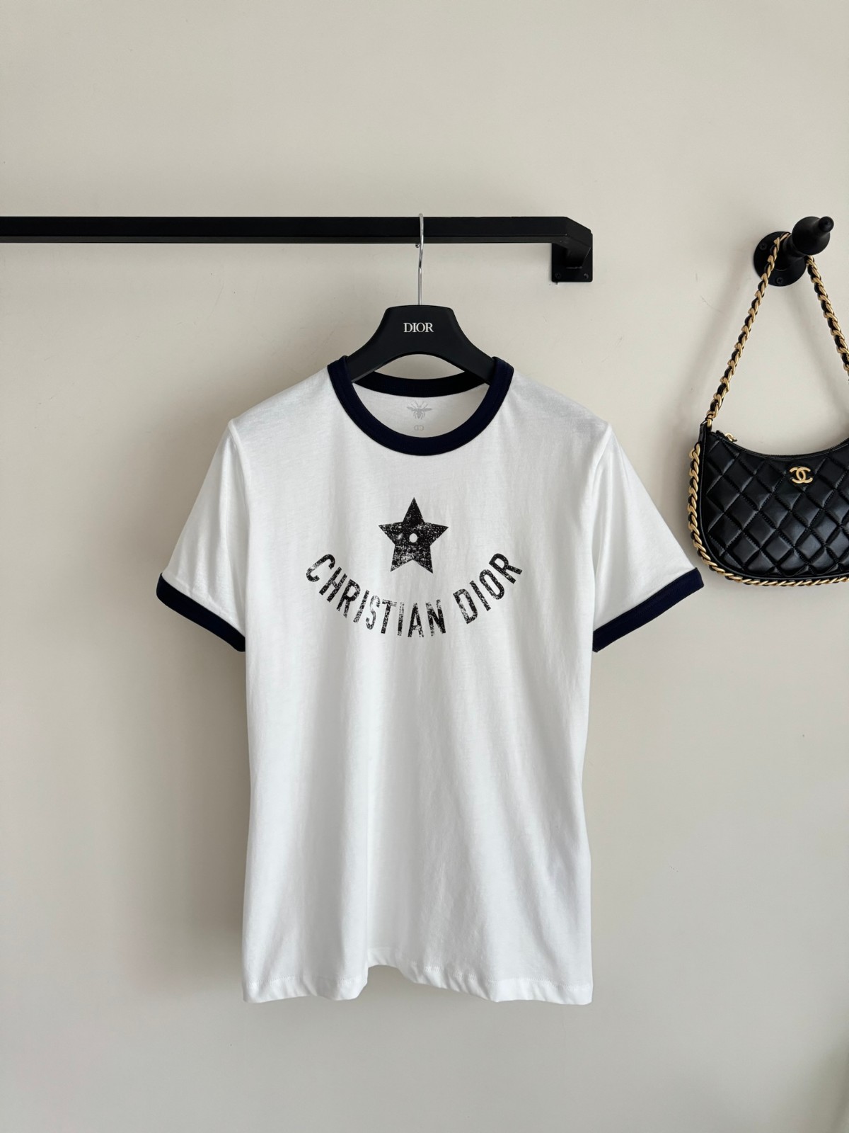 レディース 人気 クリスチャン・ディオール 半袖Tシャツ コピー ロゴ Dioriviera Tシャツ-1
