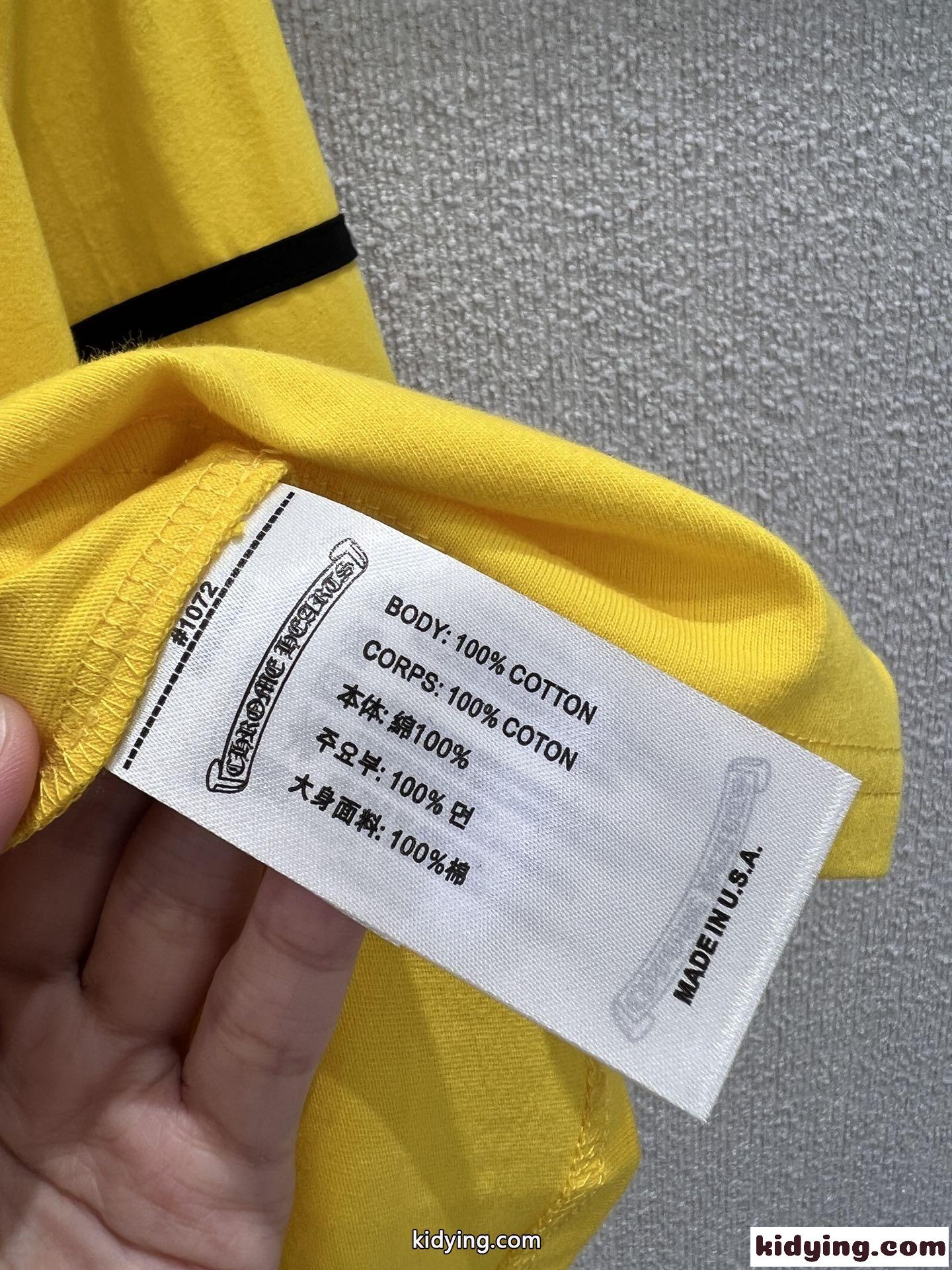 ストリート カジュアル ロゴ 長袖Tシャツ クロムハーツ Tシャツ 偽物 イエロー-3