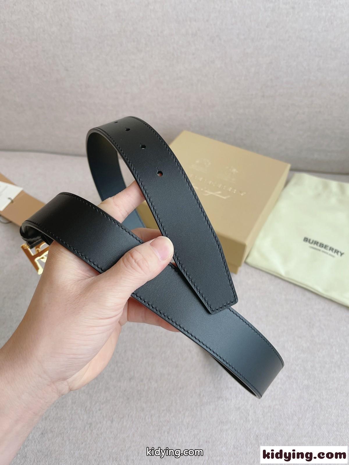 バーバリー ベルト コピー 上品 合わせやすい TBモノグラム レザーベルト-4