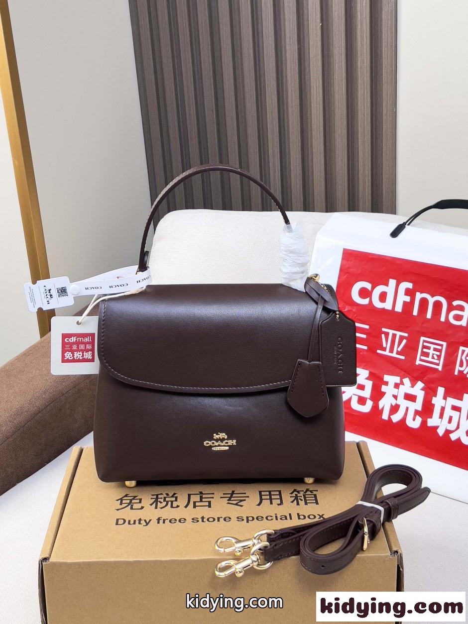 コーチ バッグ スーパーコピー 上品 クラシック レザー フラップ ハンドバッグ-3