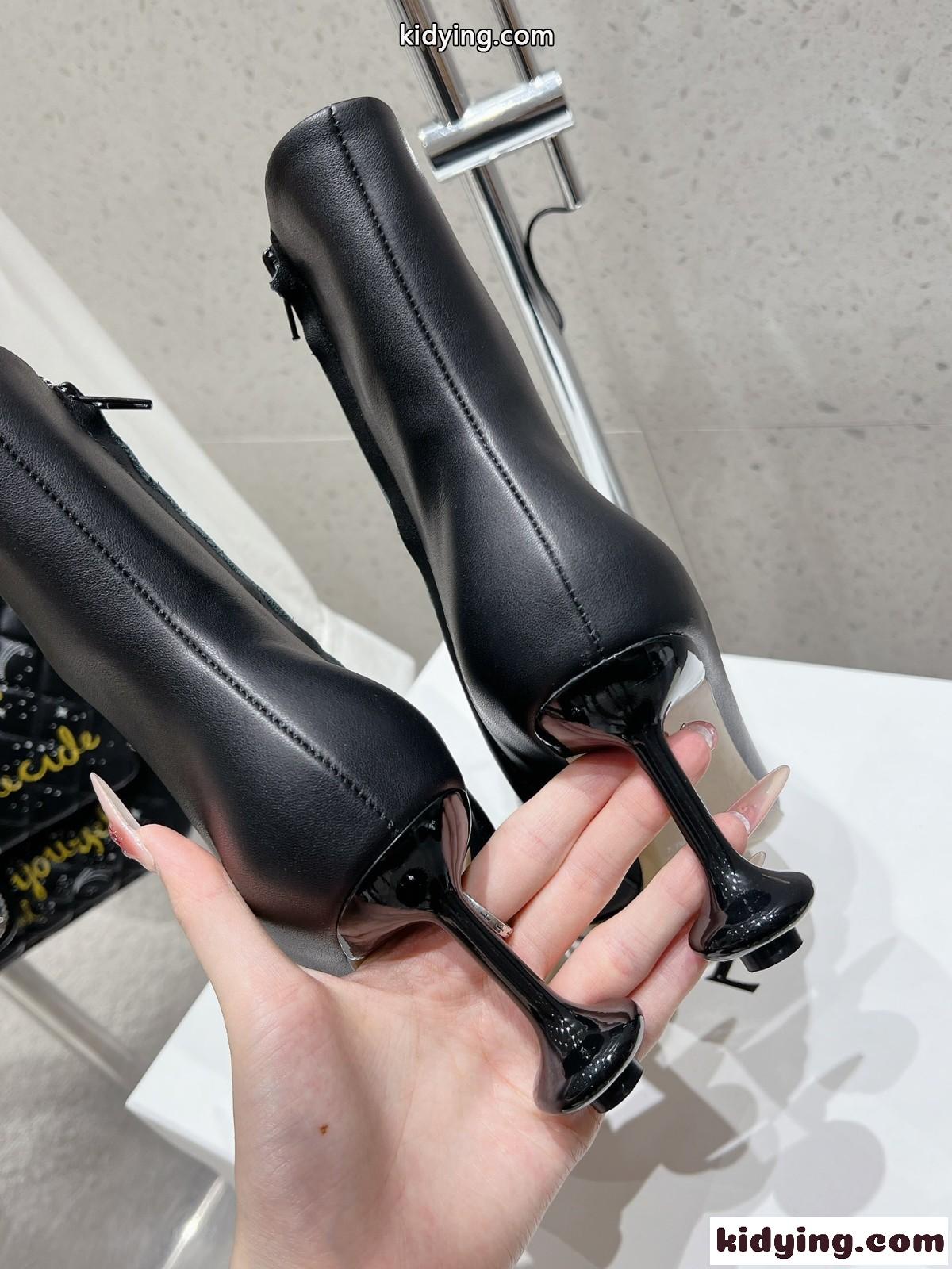 8.5cm トイ アンクル ブーティ ロエベ ブーツ コピー ブラック-3