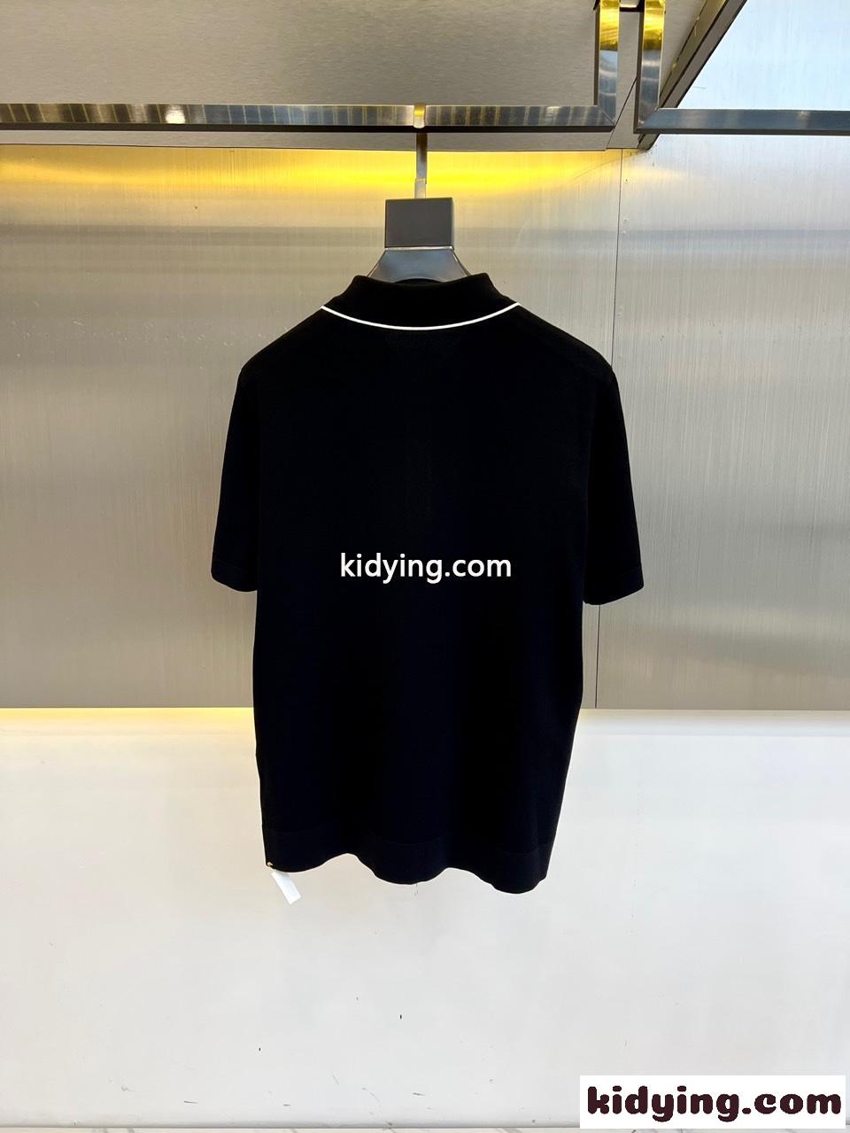洗練された 上品 メンズ 春夏 ニットポロ グッチ ニット 偽物 ブラック-1