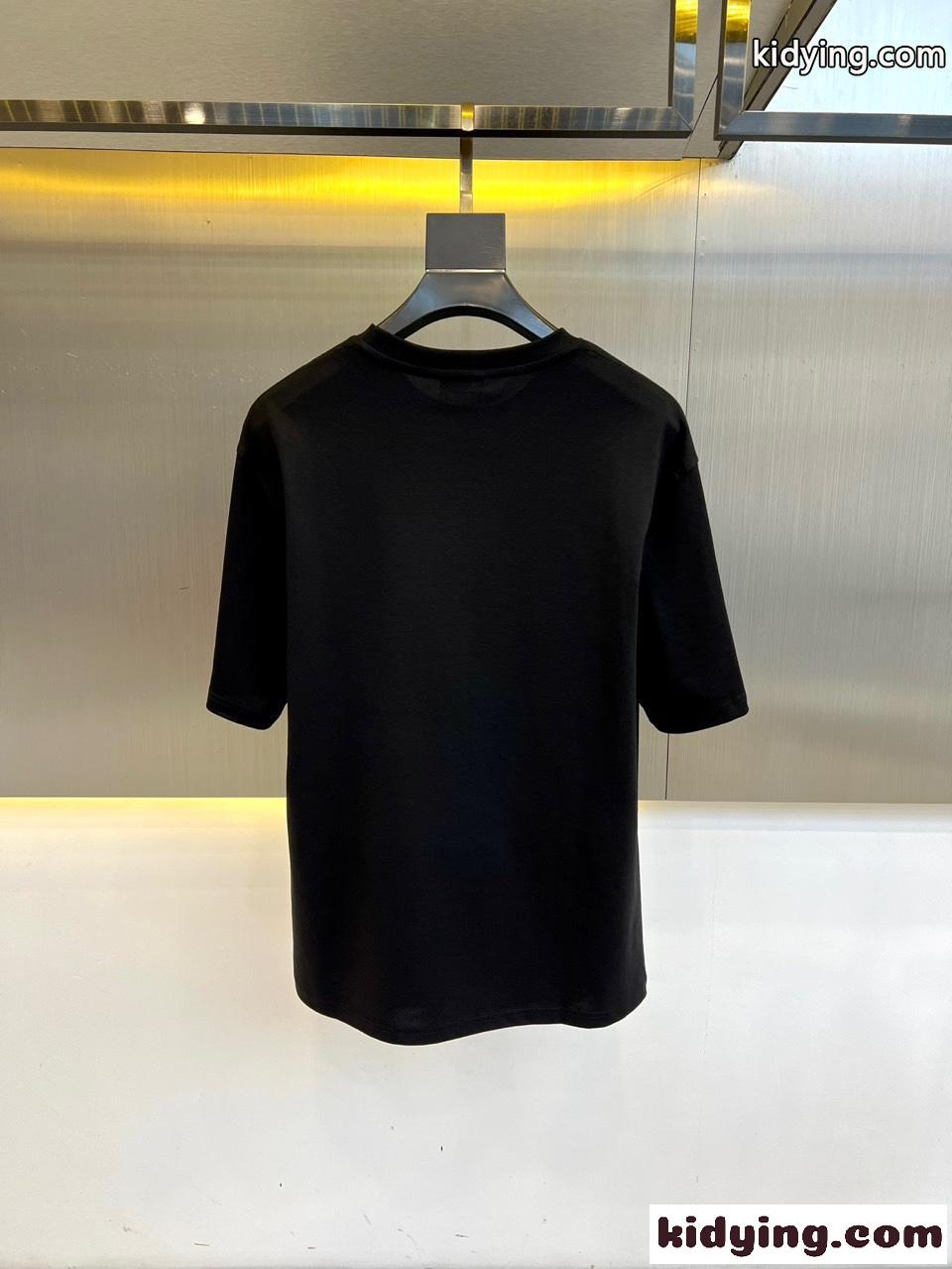 カジュアル ロゴ コットン 半袖Tシャツ ケンゾー Tシャツ コピー ブラック-3