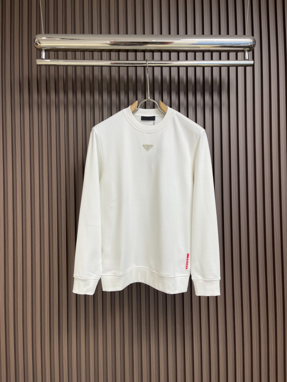定番 カジュアル コットン スウェットシャツ プラダ Tシャツ コピー ホワイト-0