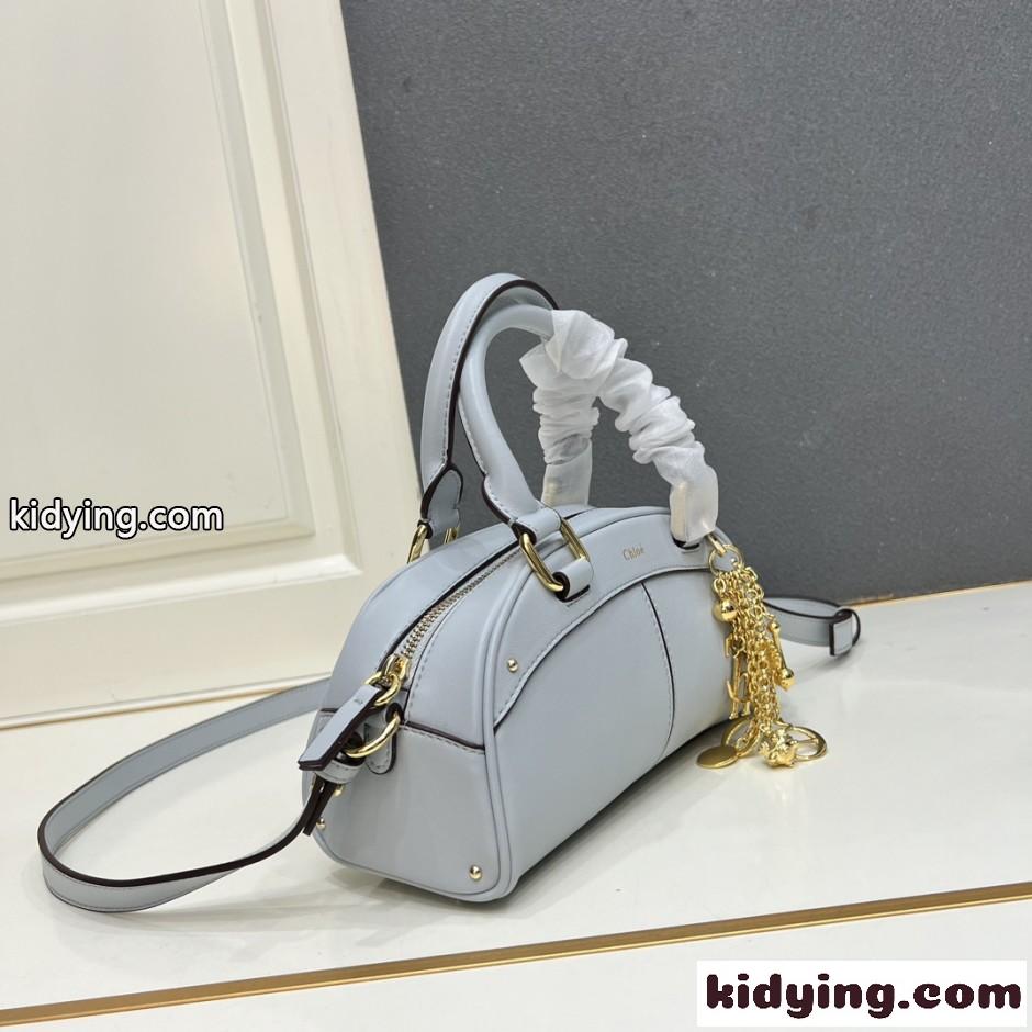 シンプル CHLOÉスモールボウリングバッグ クロエ バッグ スーパーコピー ライトブルー-2