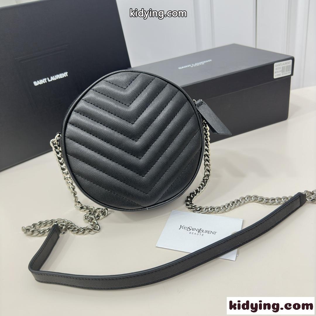 YSL ヴィニル ラウンド ショルダーバッグ イヴ・サンローラン バッグ コピー-2