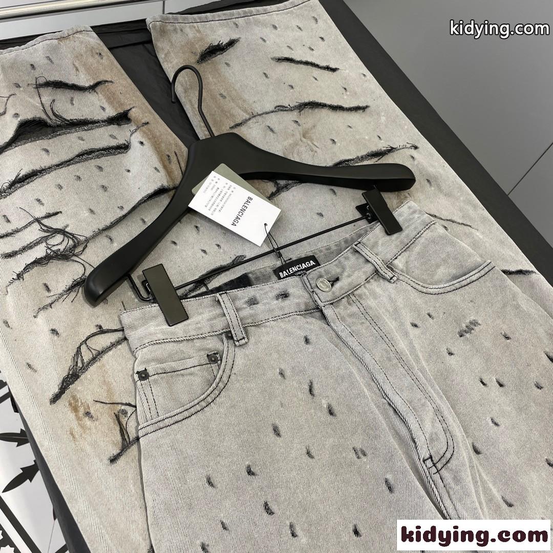 個性派 SUPER DESTROYED BAGGY デニムパンツ バレンシアガ パンツ コピー-4