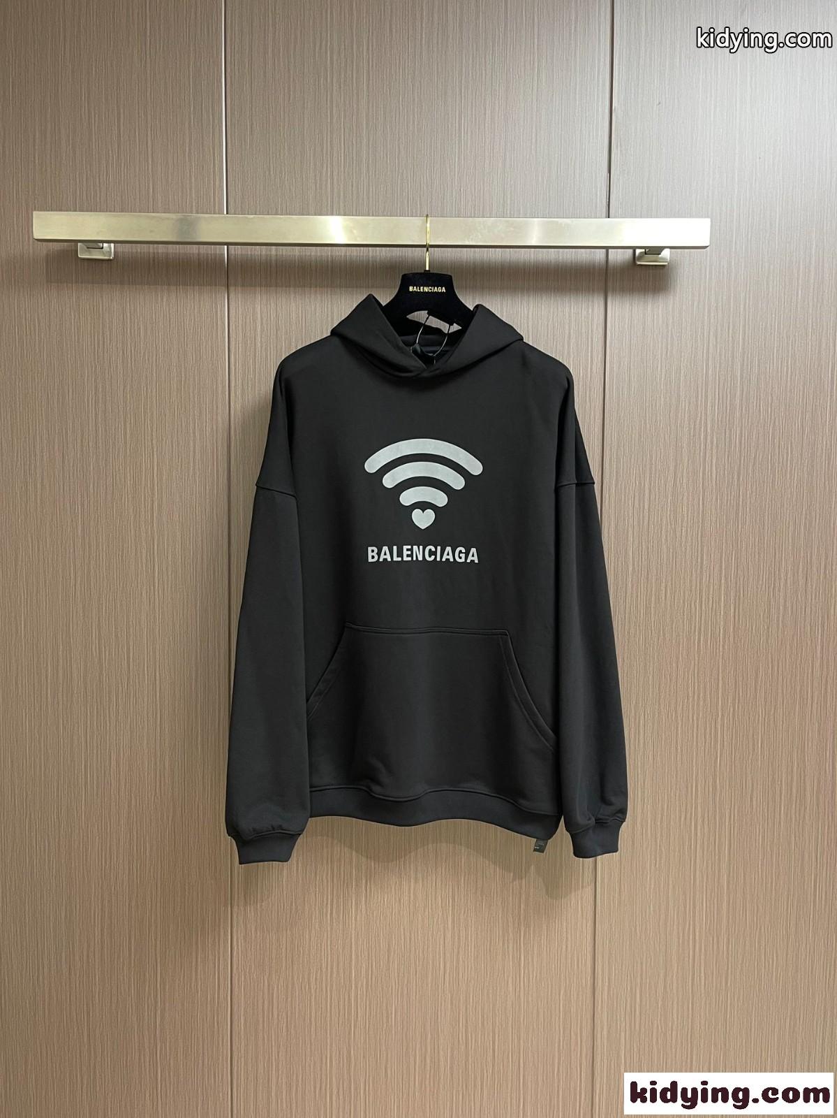 LO_VE HOODIE オーバーサイズ バレンシアガ パーカー コピー ユニセックス ブラック-0